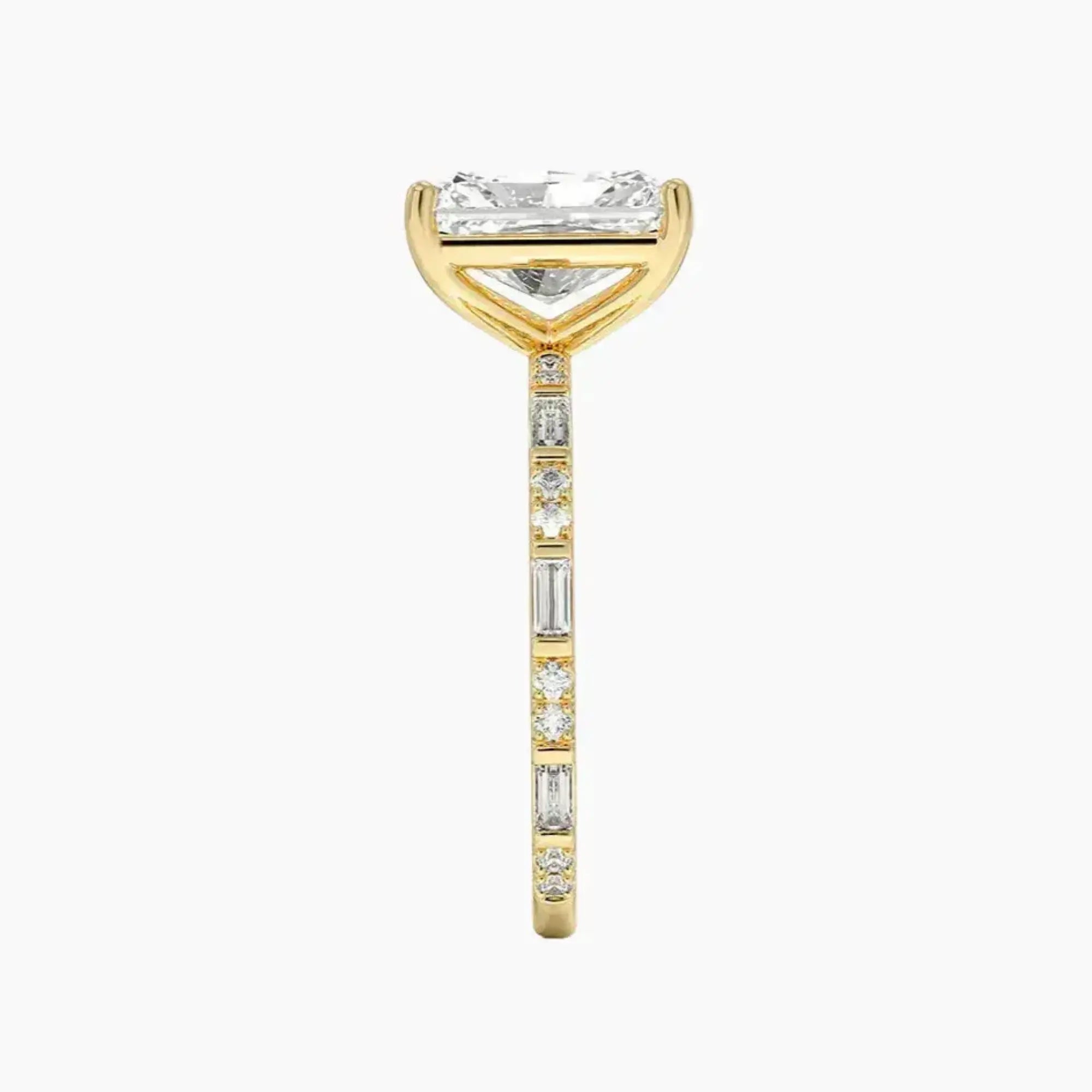 OBSER145 - Evelina Solitaire Radiant engagement ring setting view 9