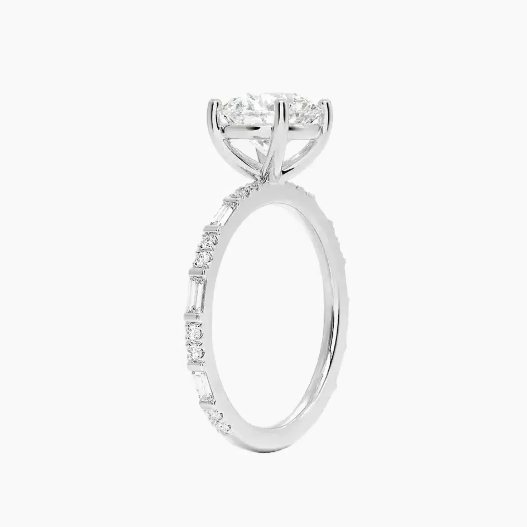 OBSER298 - Evelina Solitaire Round engagement ring setting view 2
