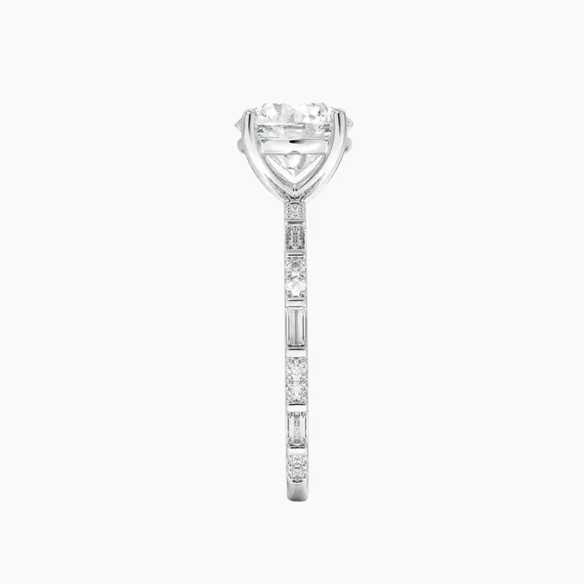 OBSER298 - Evelina Solitaire Round engagement ring setting view 3