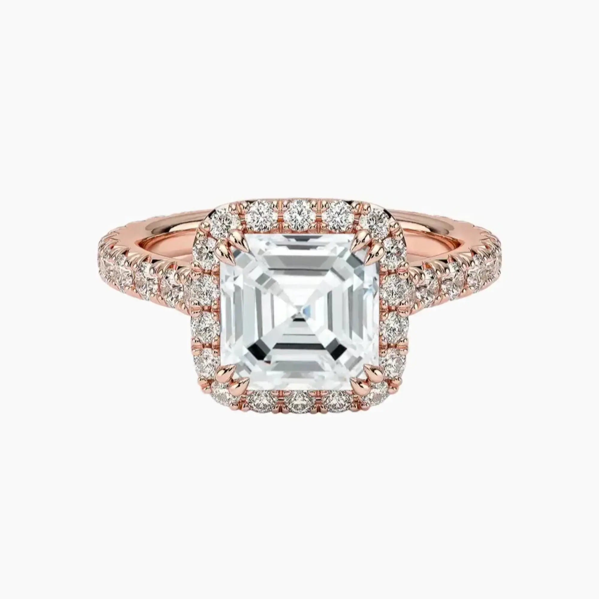 OBSER512 - Ophelia Halo Asscher engagement ring setting view 4