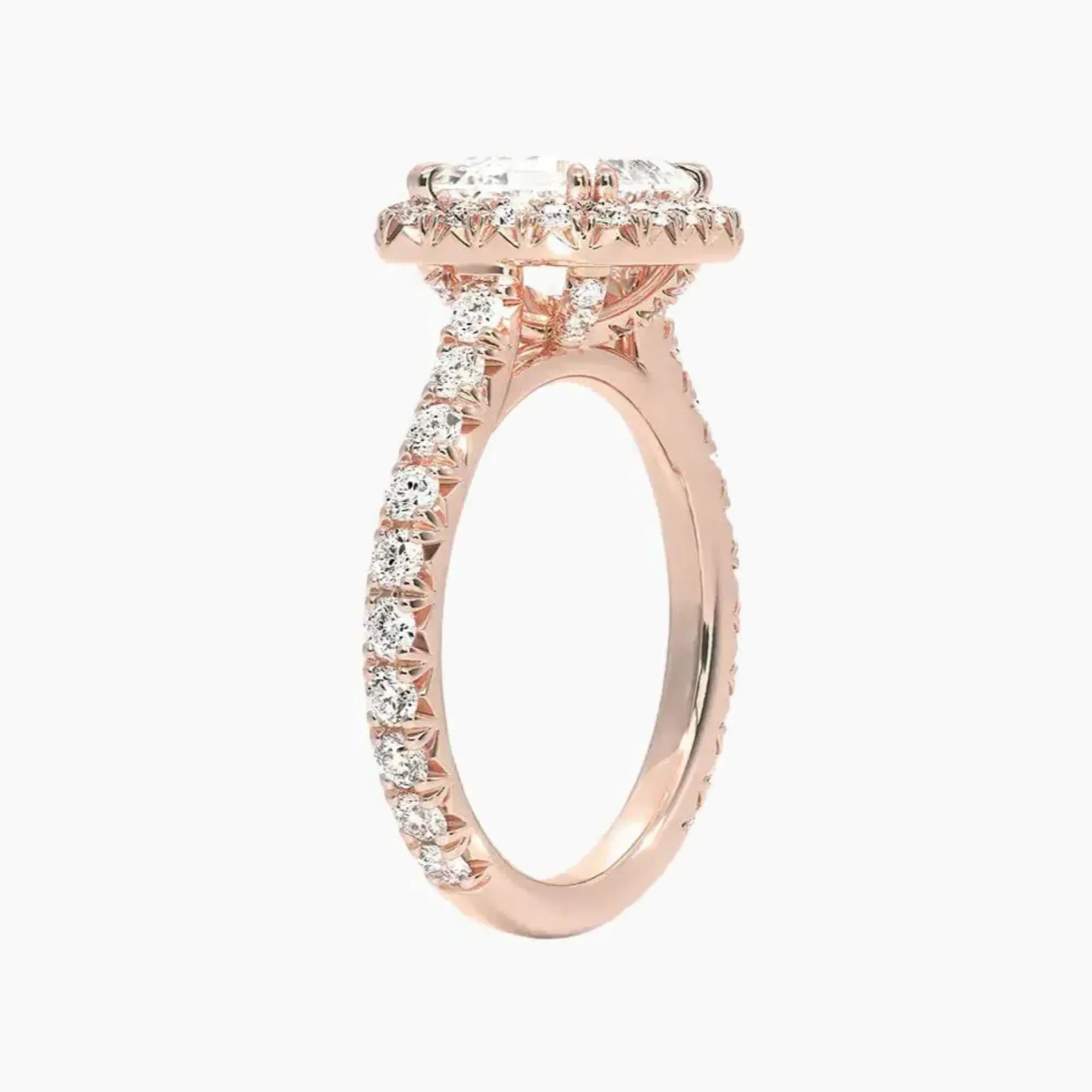 OBSER512 - Ophelia Halo Asscher engagement ring setting view 5