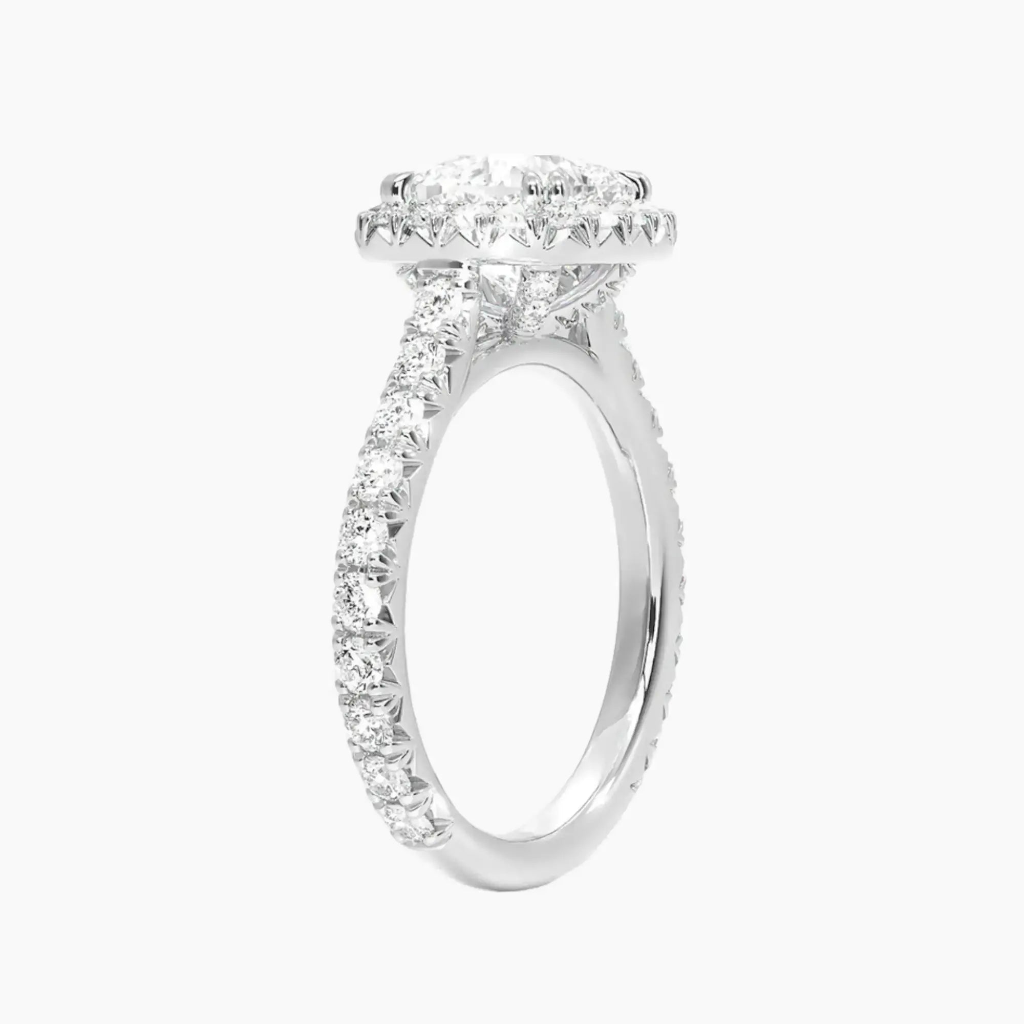 OBSER517 - Ophelia Halo Cushion engagement ring setting view 2