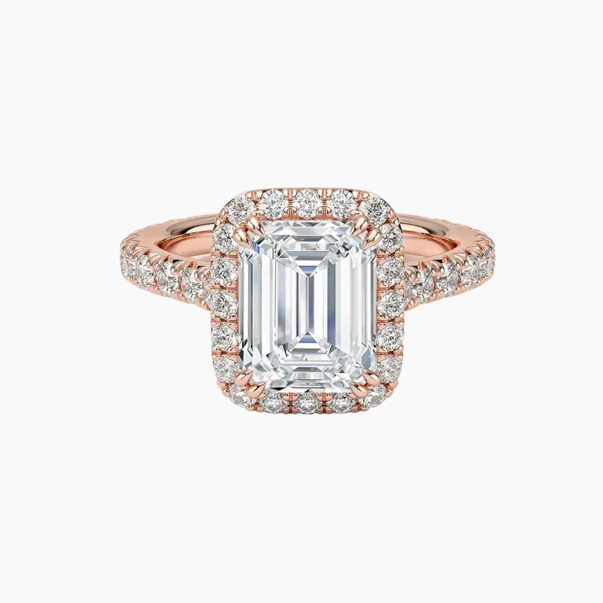 OBSER514 - Ophelia Halo Emerald engagement ring setting view 4