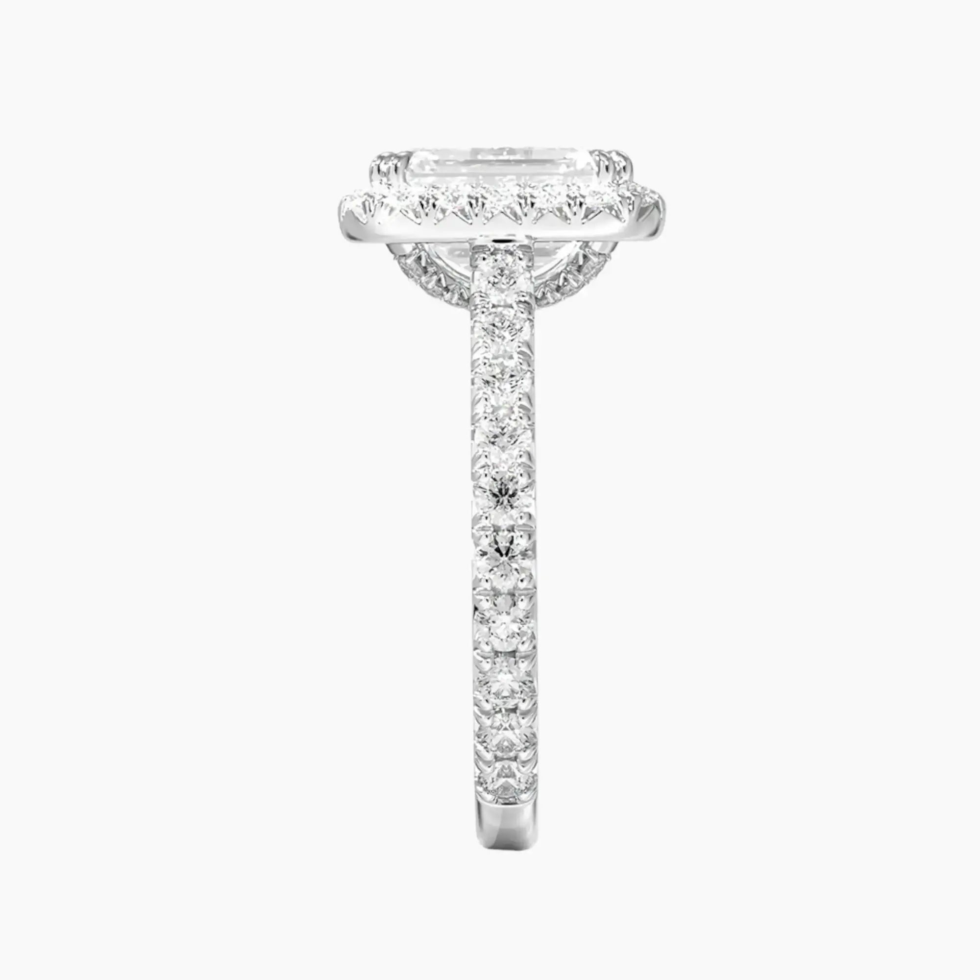 OBSER514 - Ophelia Halo Emerald engagement ring setting view 3