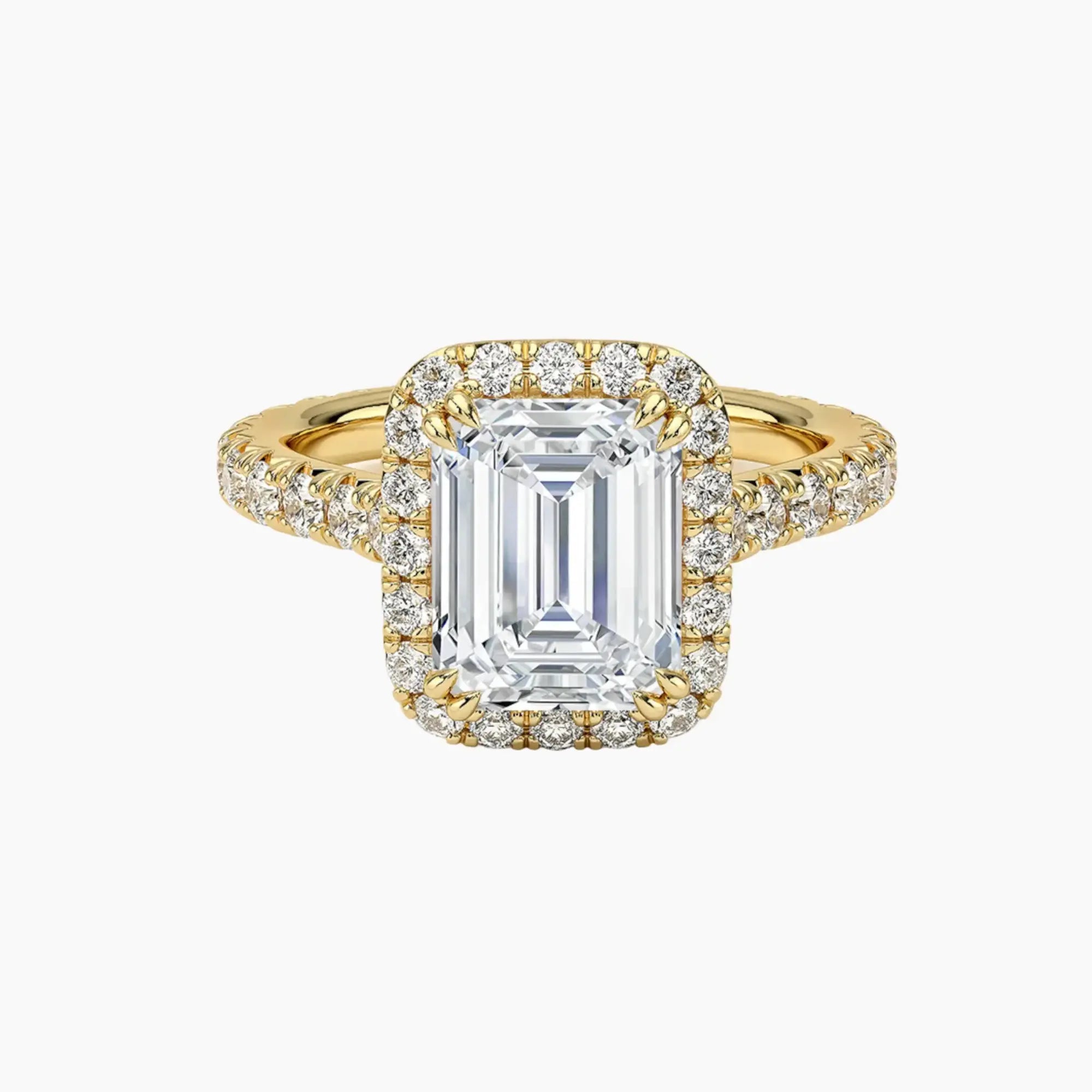 OBSER514 - Ophelia Halo Emerald engagement ring setting view 7