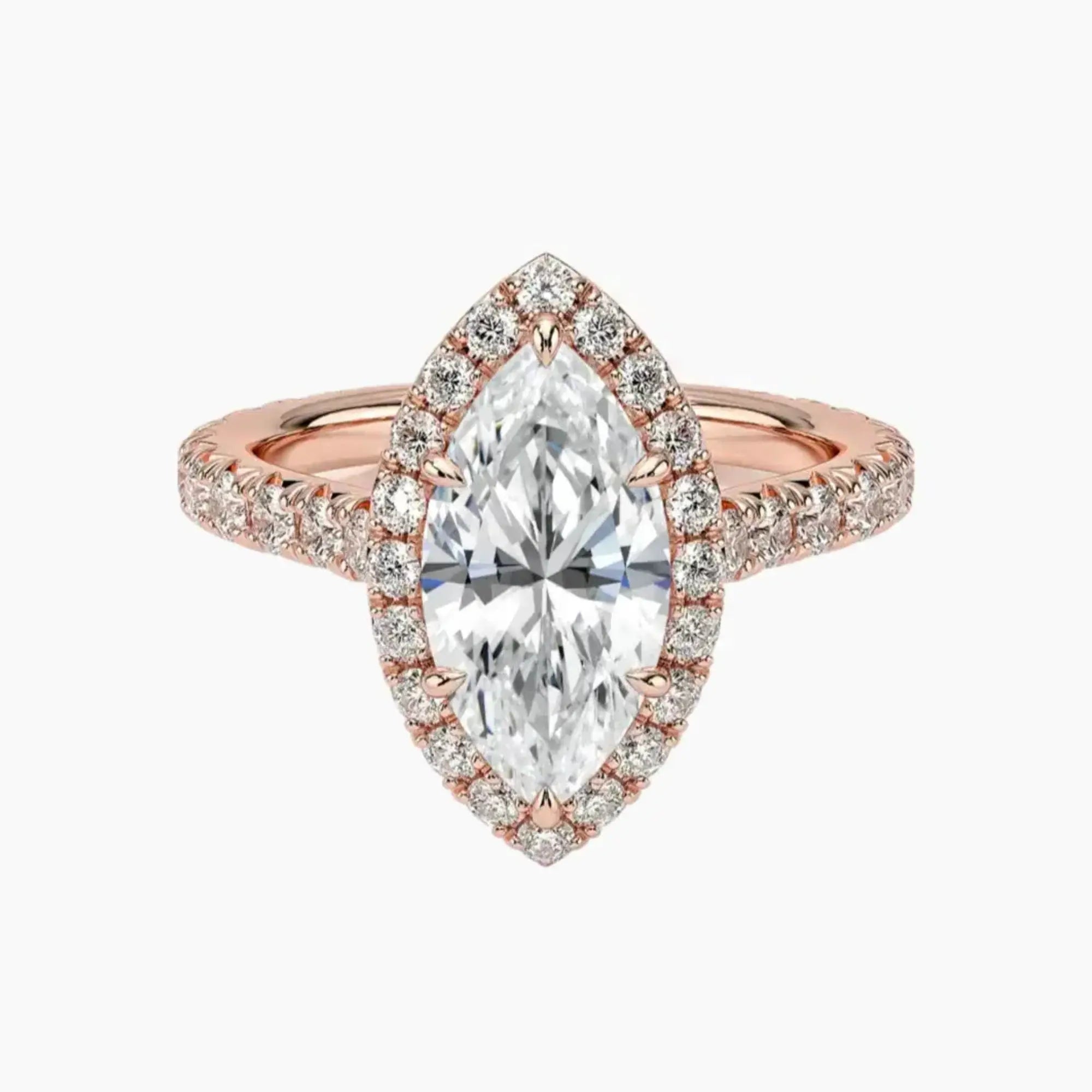 OBSER513 - Ophelia Halo Marquise engagement ring setting view 4