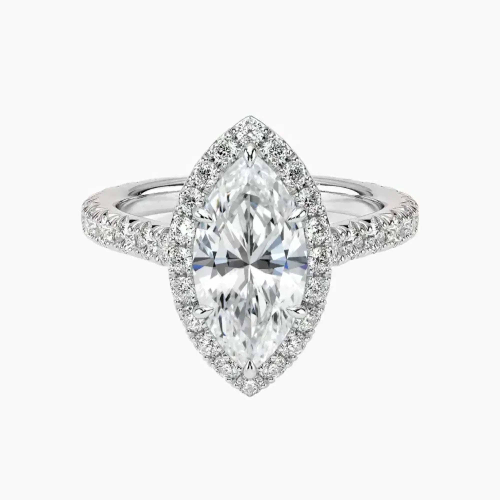 OBSER513 - Ophelia Halo Marquise engagement ring setting view 1