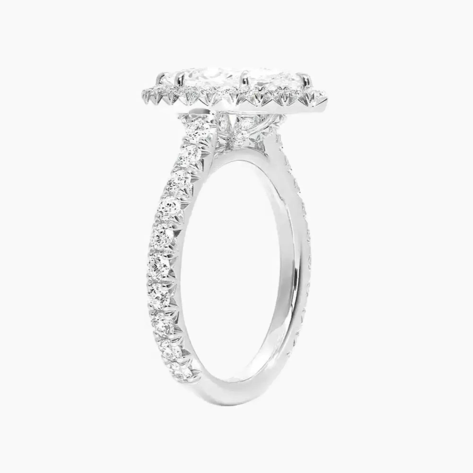 OBSER513 - Ophelia Halo Marquise engagement ring setting view 2