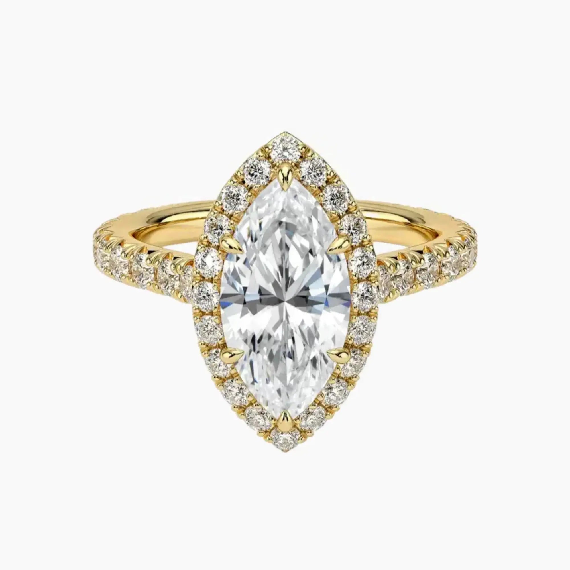 OBSER513 - Ophelia Halo Marquise engagement ring setting view 7