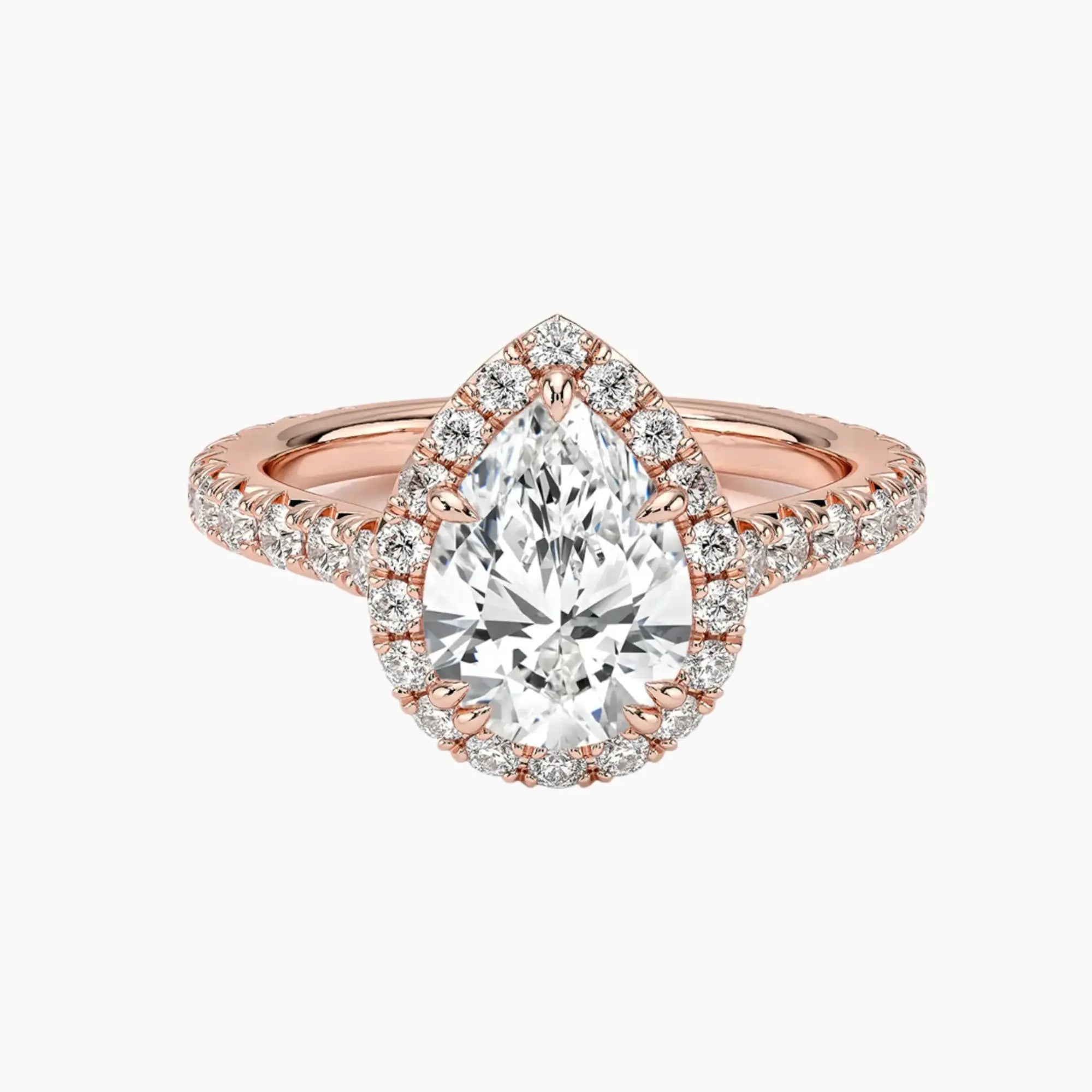 OBSER516 - Ophelia Halo Pear engagement ring setting view 4