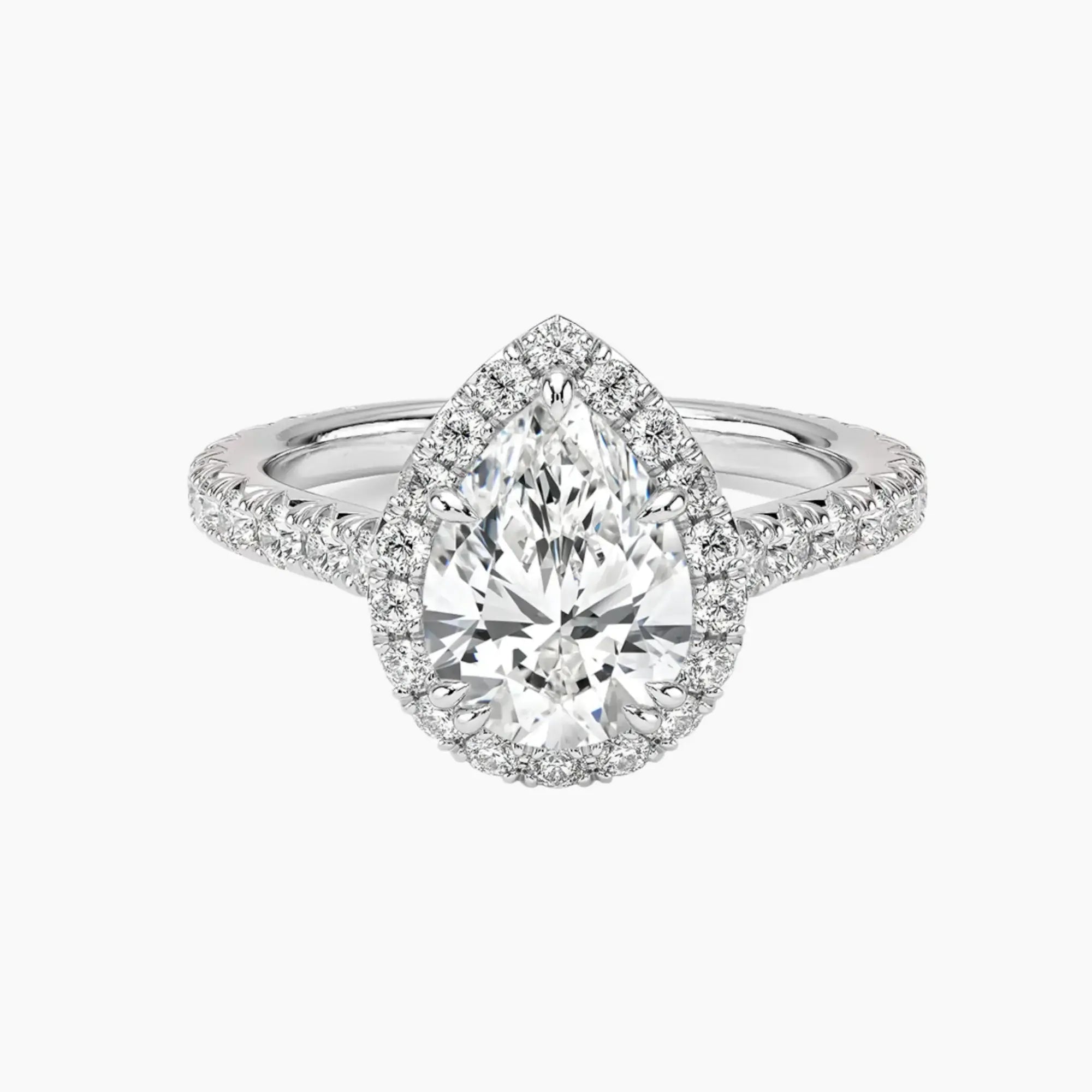OBSER516 - Ophelia Halo Pear engagement ring setting view 1