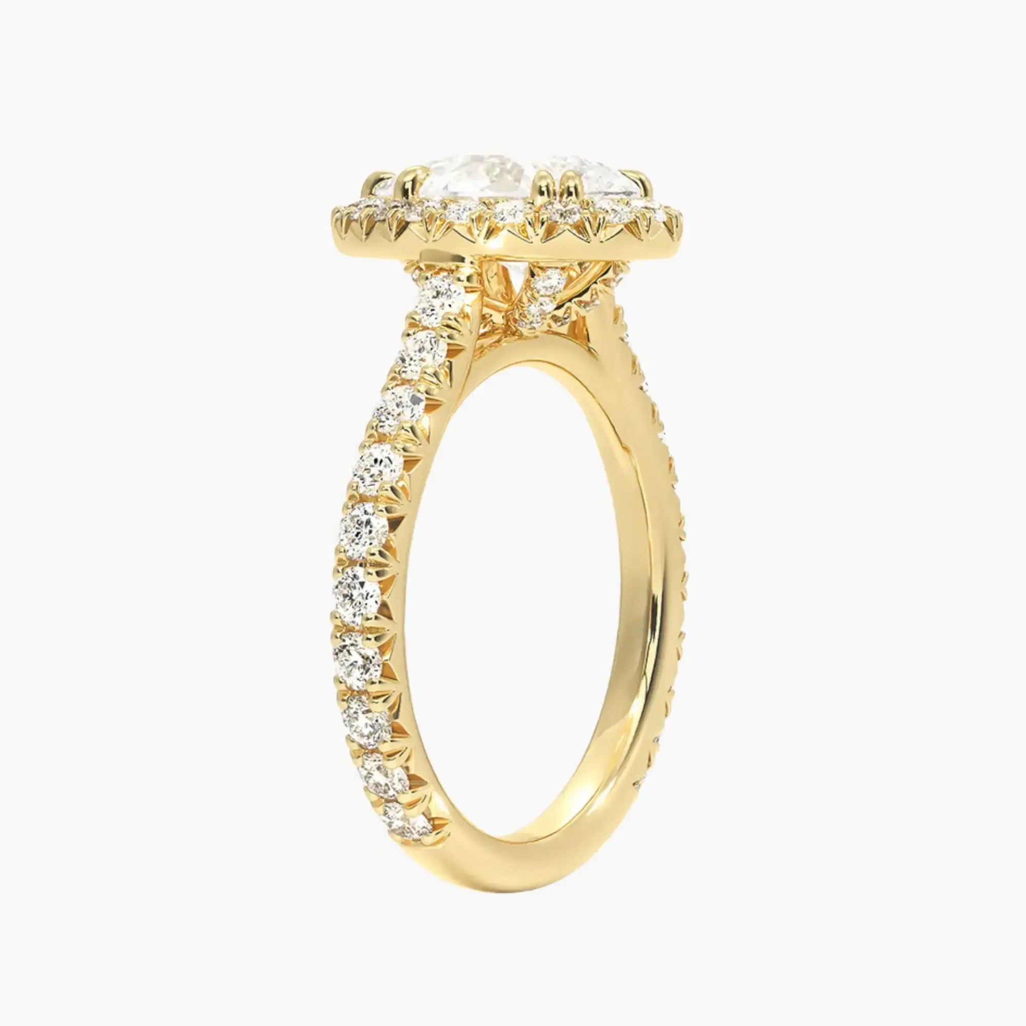 OBSER516 - Ophelia Halo Pear engagement ring setting view 8