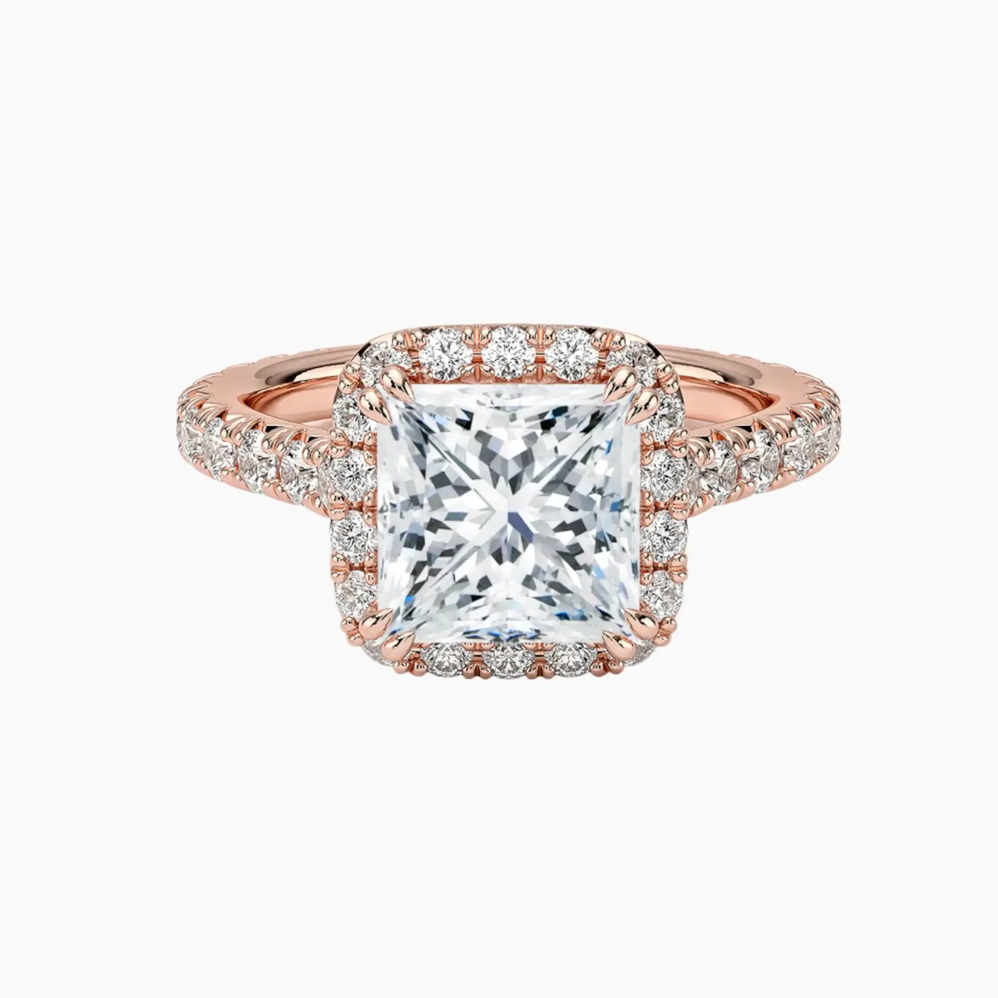 OBSER515 - Ophelia Halo Princess engagement ring setting view 4