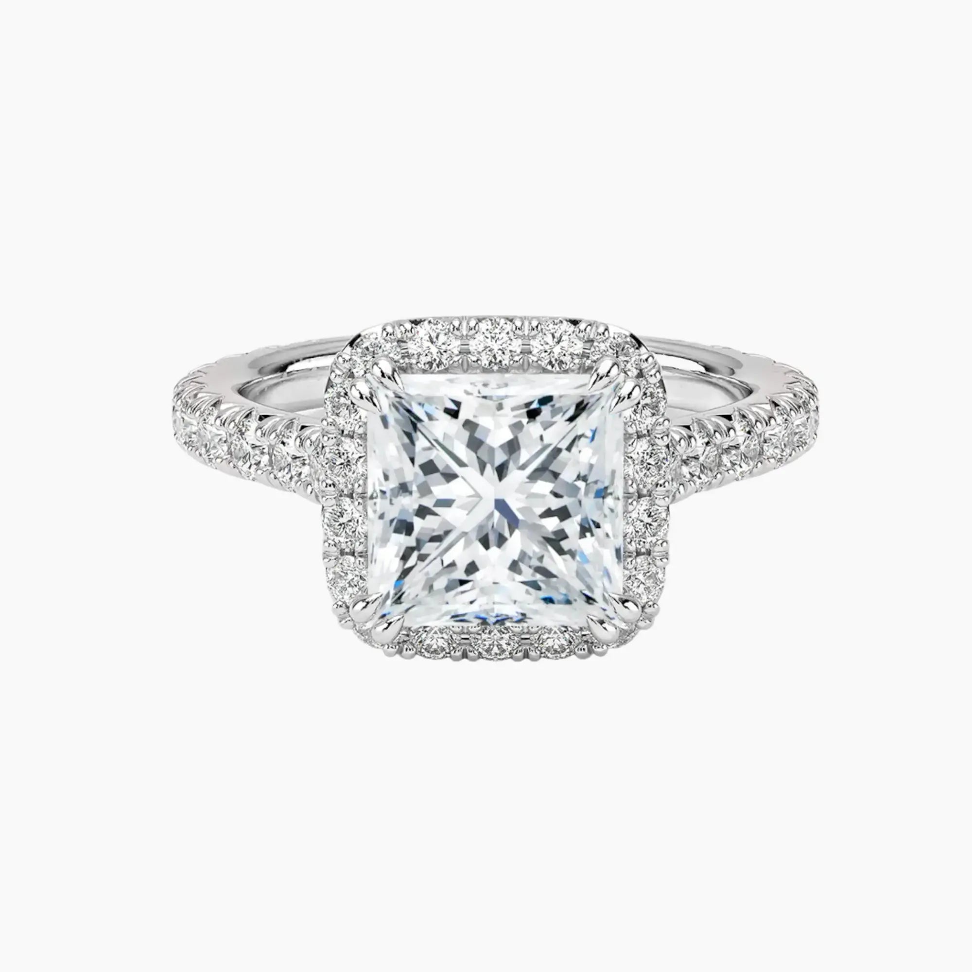 OBSER515 - Ophelia Halo Princess engagement ring setting view 1