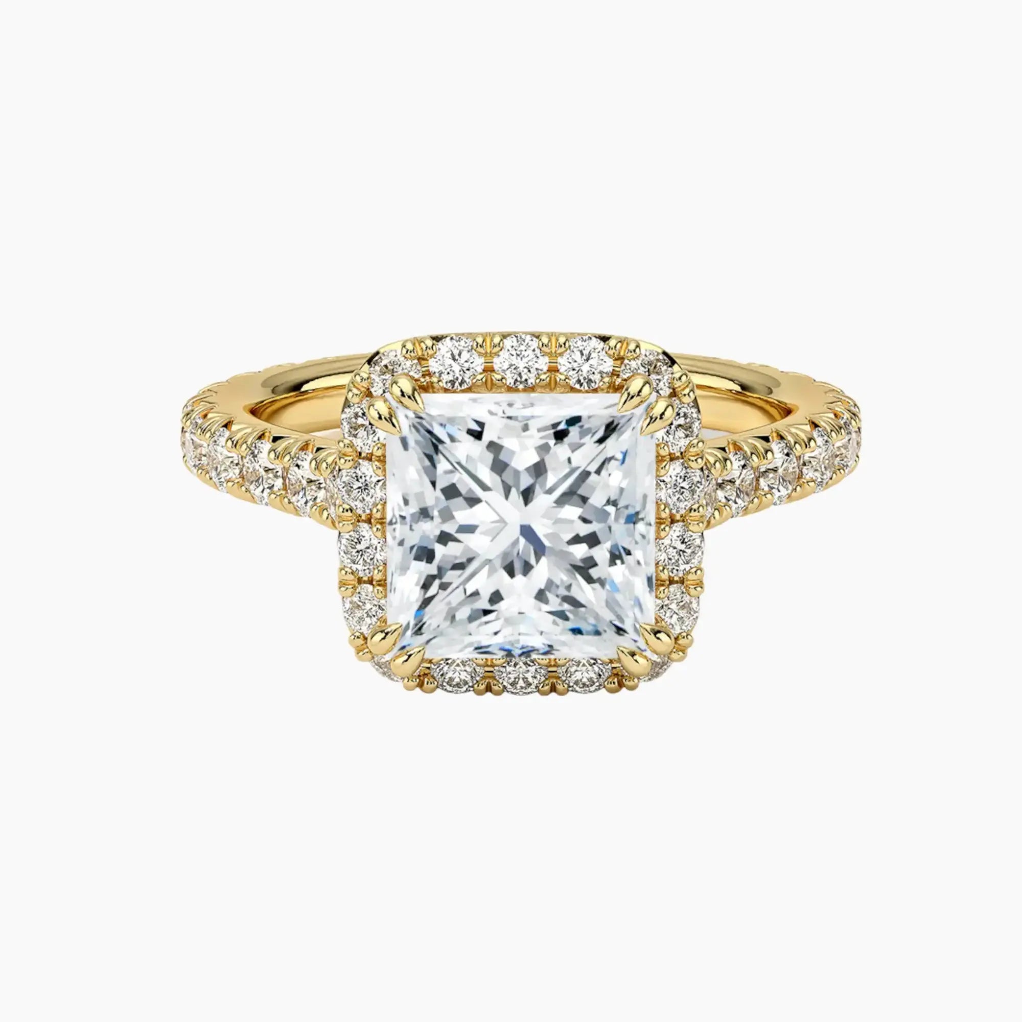 OBSER515 - Ophelia Halo Princess engagement ring setting view 7