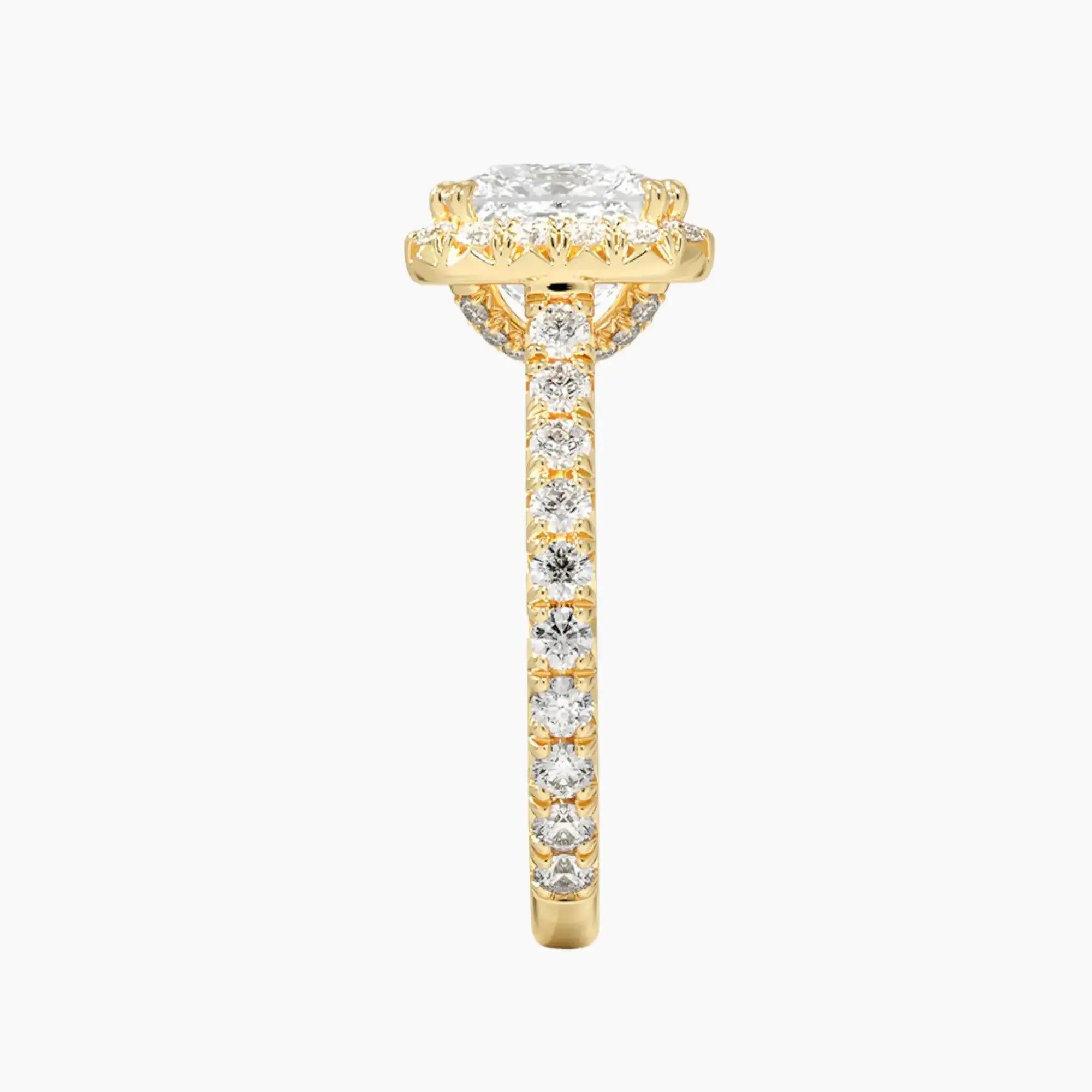 OBSER515 - Ophelia Halo Princess engagement ring setting view 9