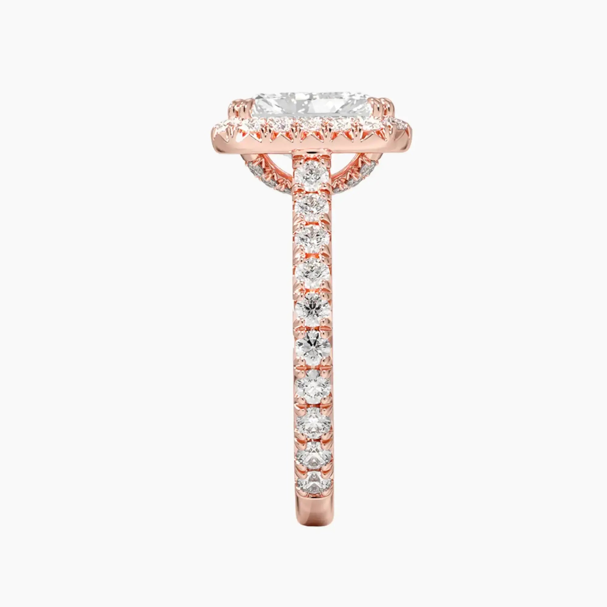 OBSER174 - Ophelia Halo Radiant engagement ring setting view 6