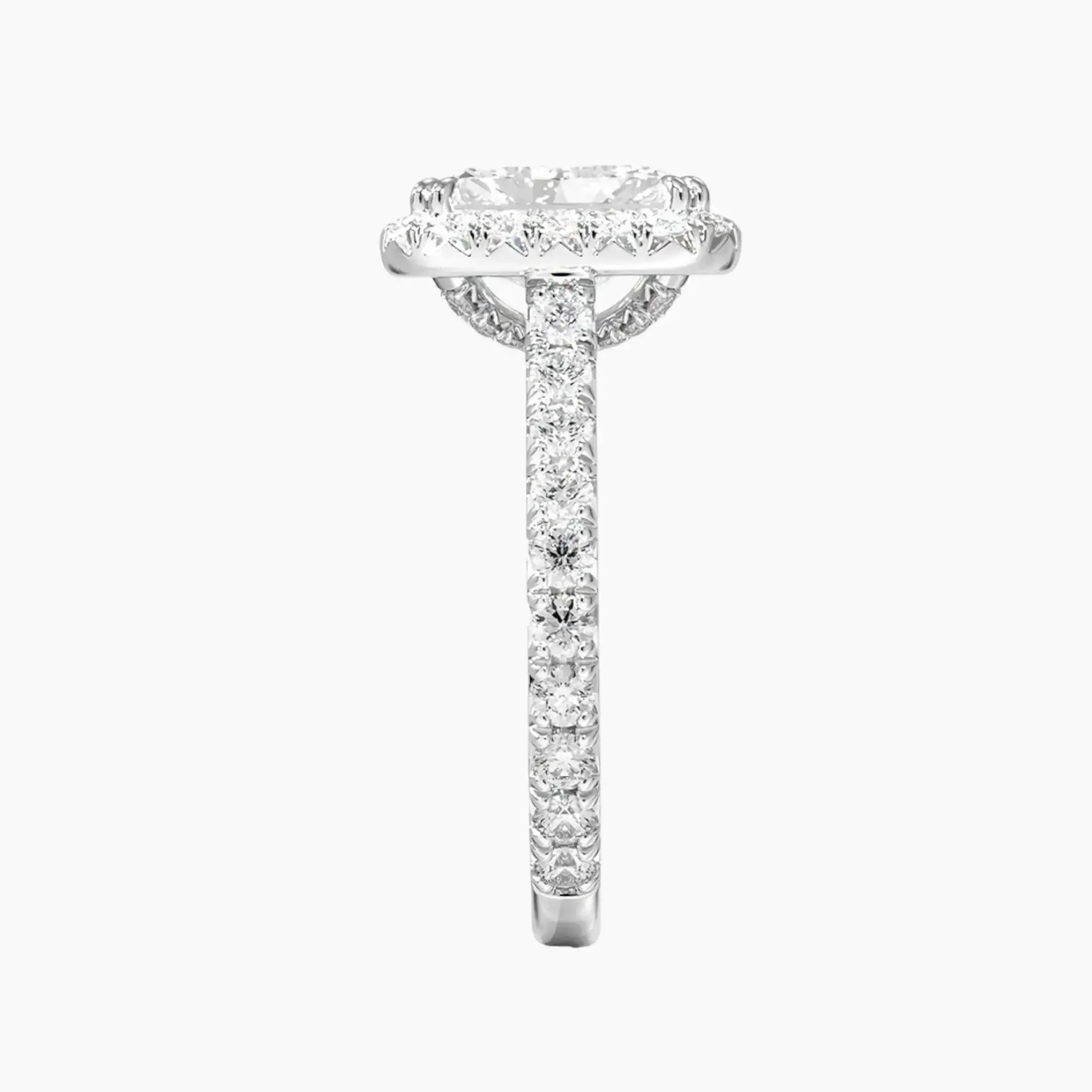 OBSER174 - Ophelia Halo Radiant engagement ring setting view 3