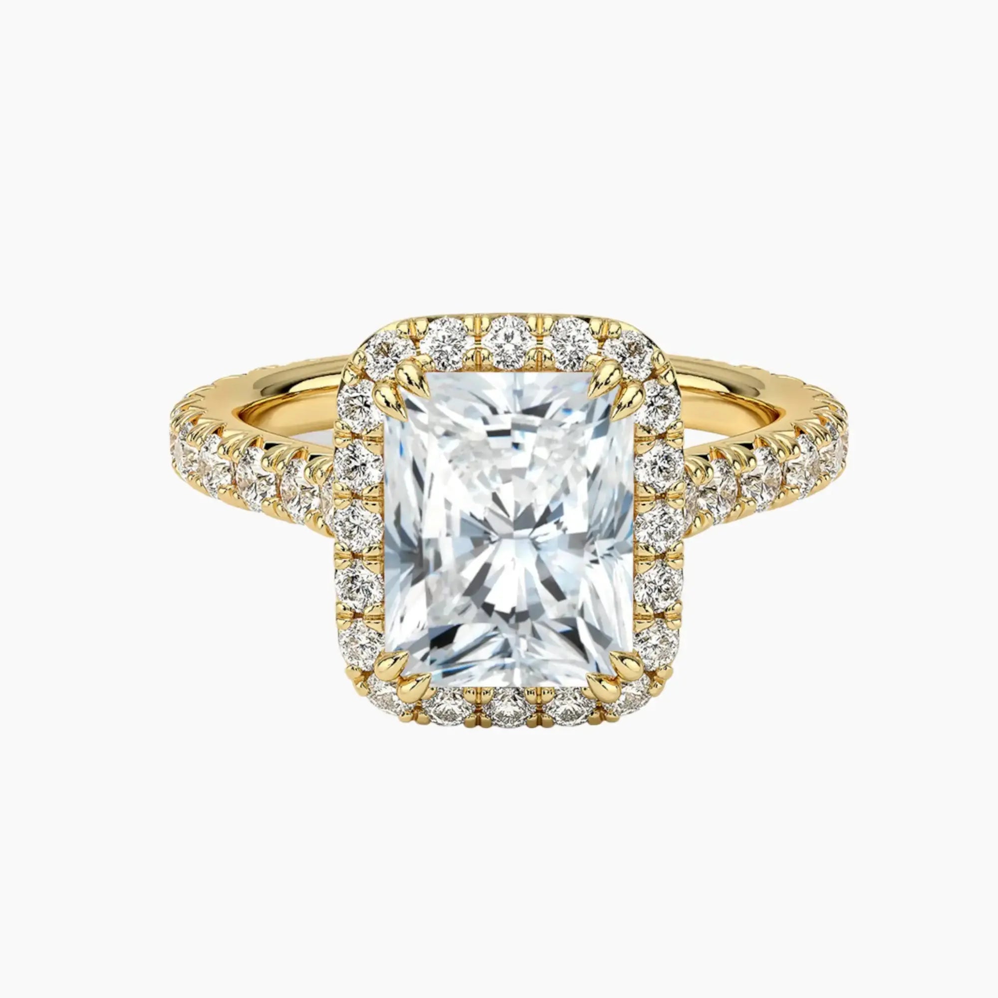OBSER174 - Ophelia Halo Radiant engagement ring setting view 7