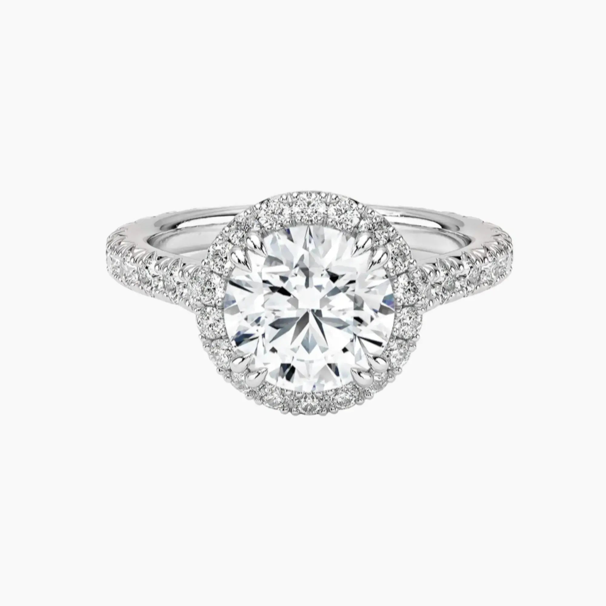 OBSER518 - Ophelia Halo Round engagement ring setting view 1