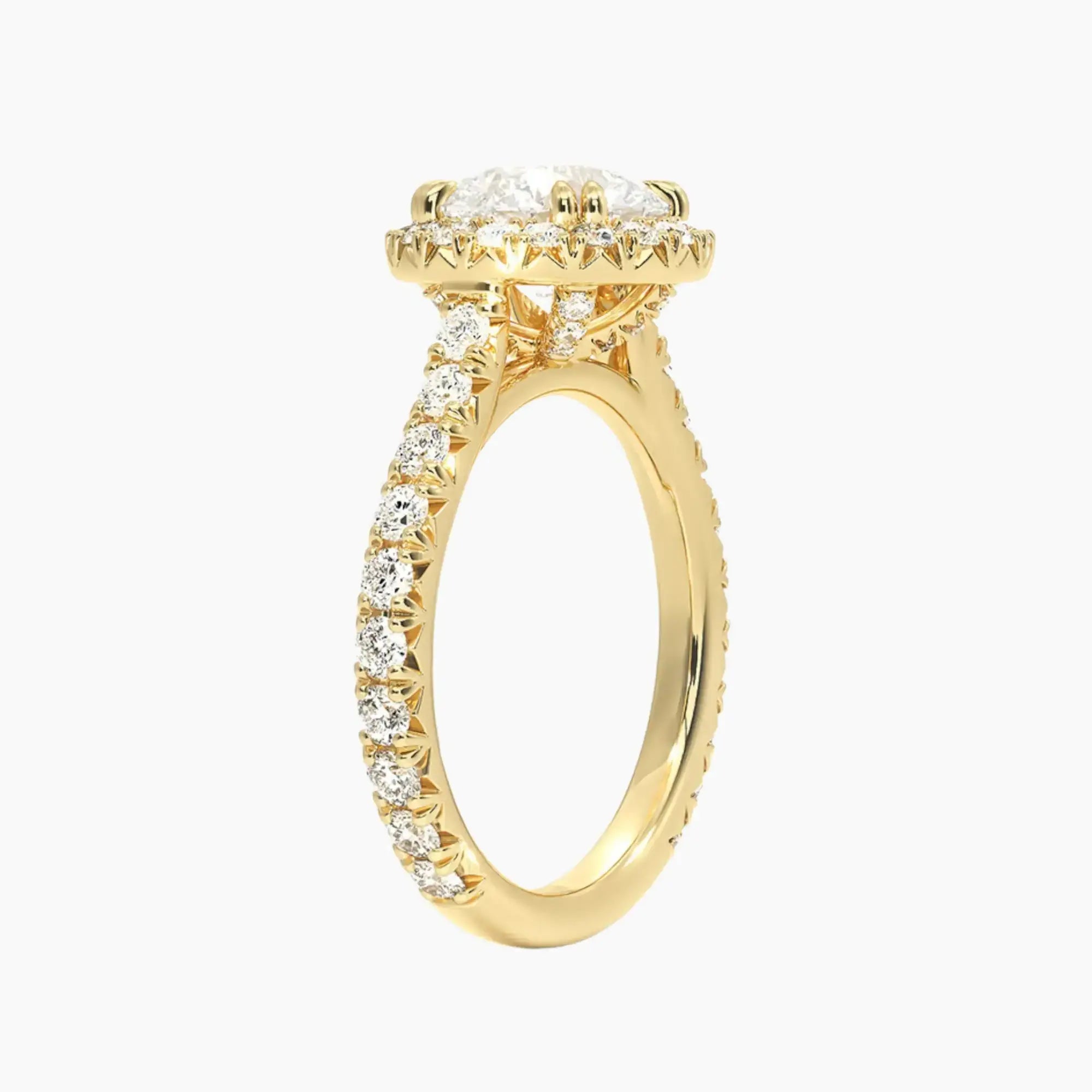 OBSER518 - Ophelia Halo Round engagement ring setting view 8