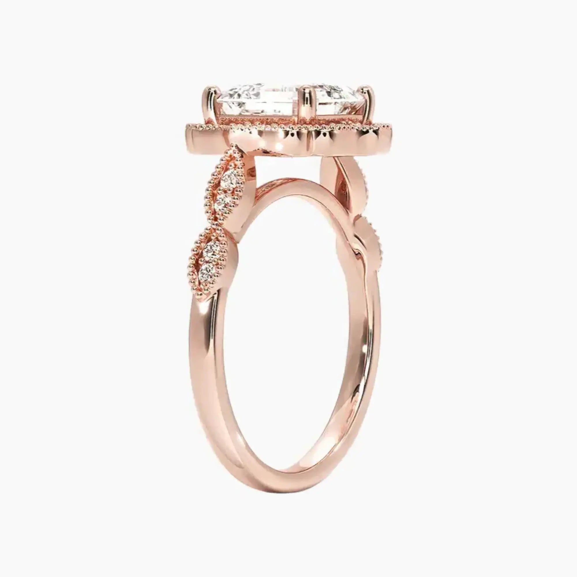 OBSER475 - Talitha Halo Asscher engagement ring setting view 5