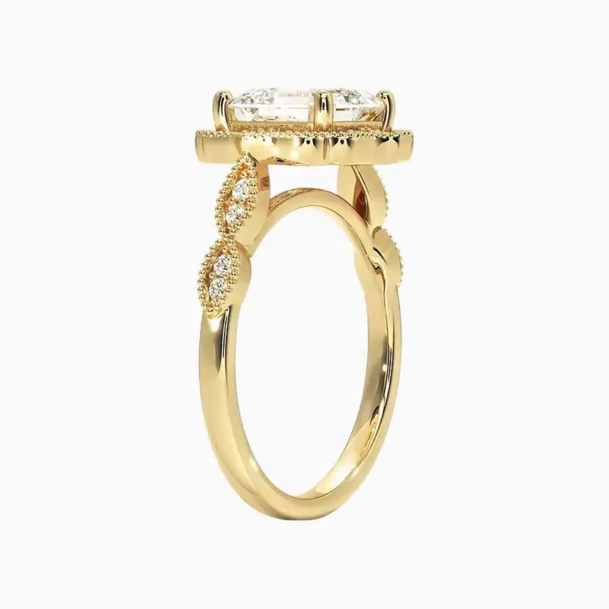 OBSER475 - Talitha Halo Asscher engagement ring setting view 8