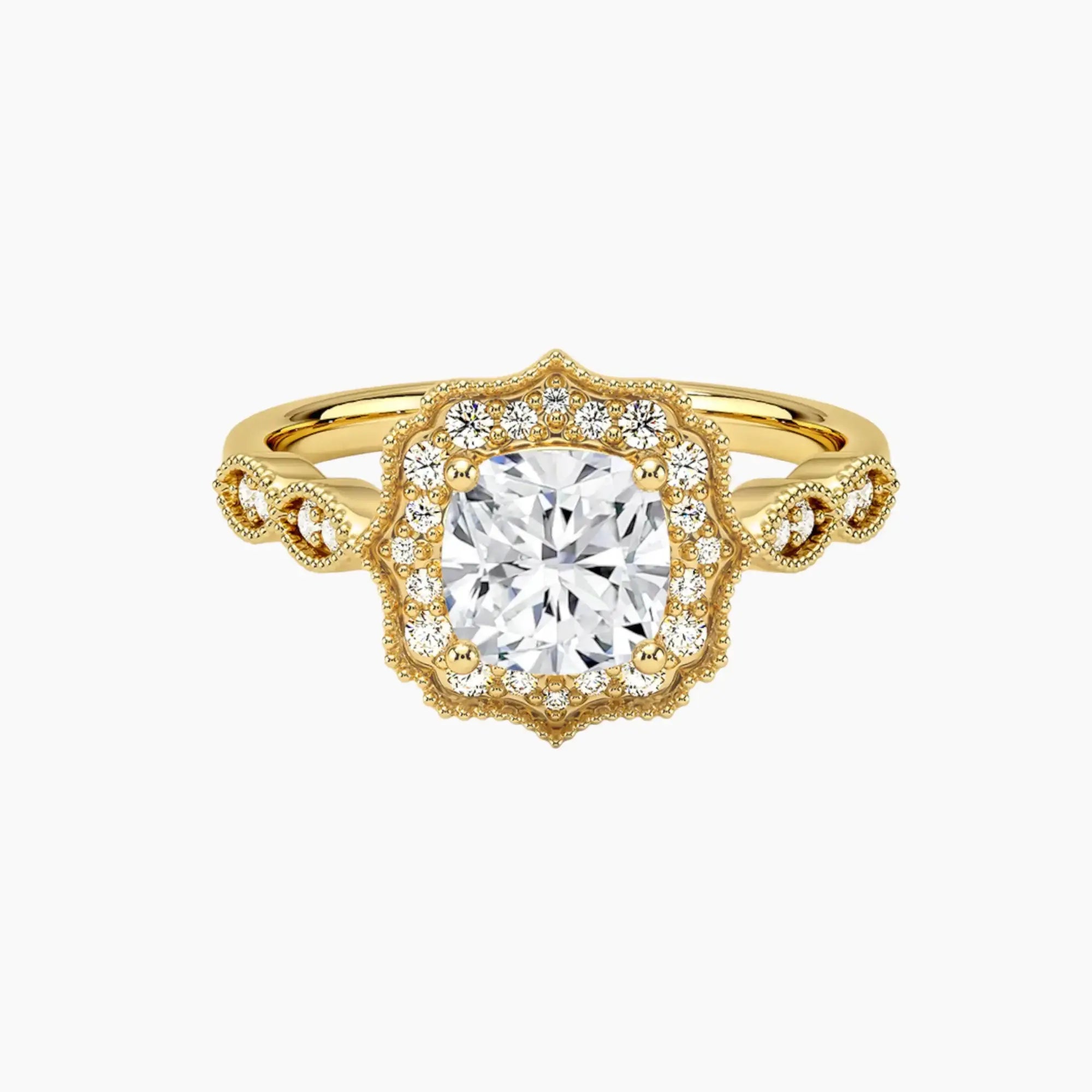 OBSER478 - Talitha Halo Cushion engagement ring setting view 7