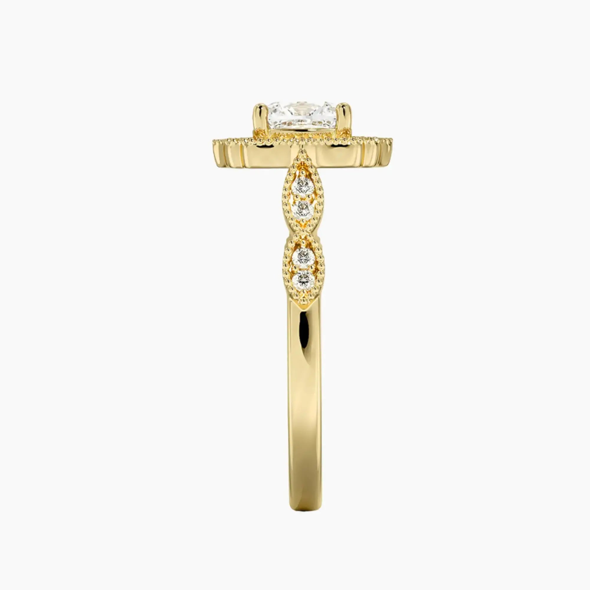 OBSER478 - Talitha Halo Cushion engagement ring setting view 9