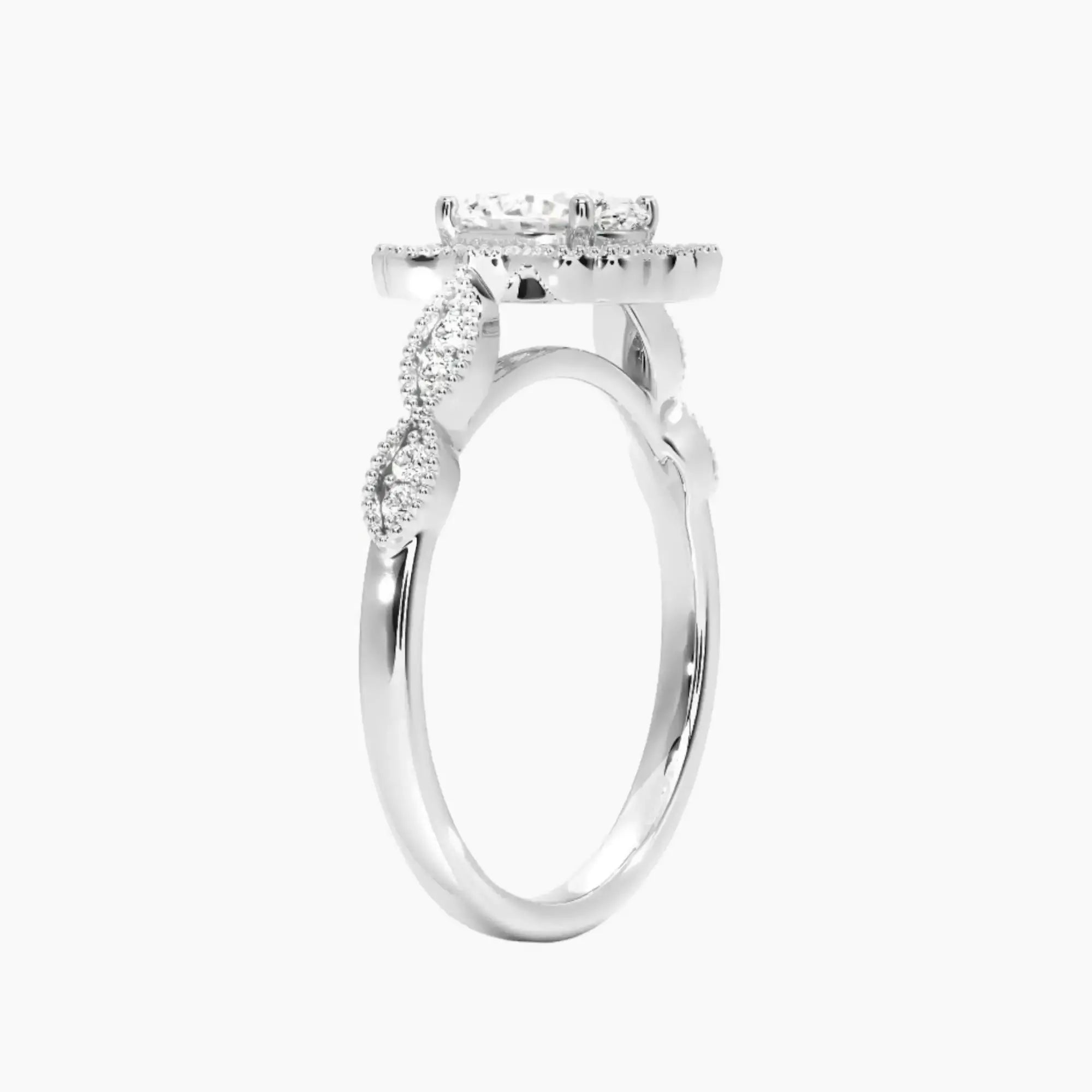 OBSER479 - Talitha Halo Oval engagement ring setting view 2
