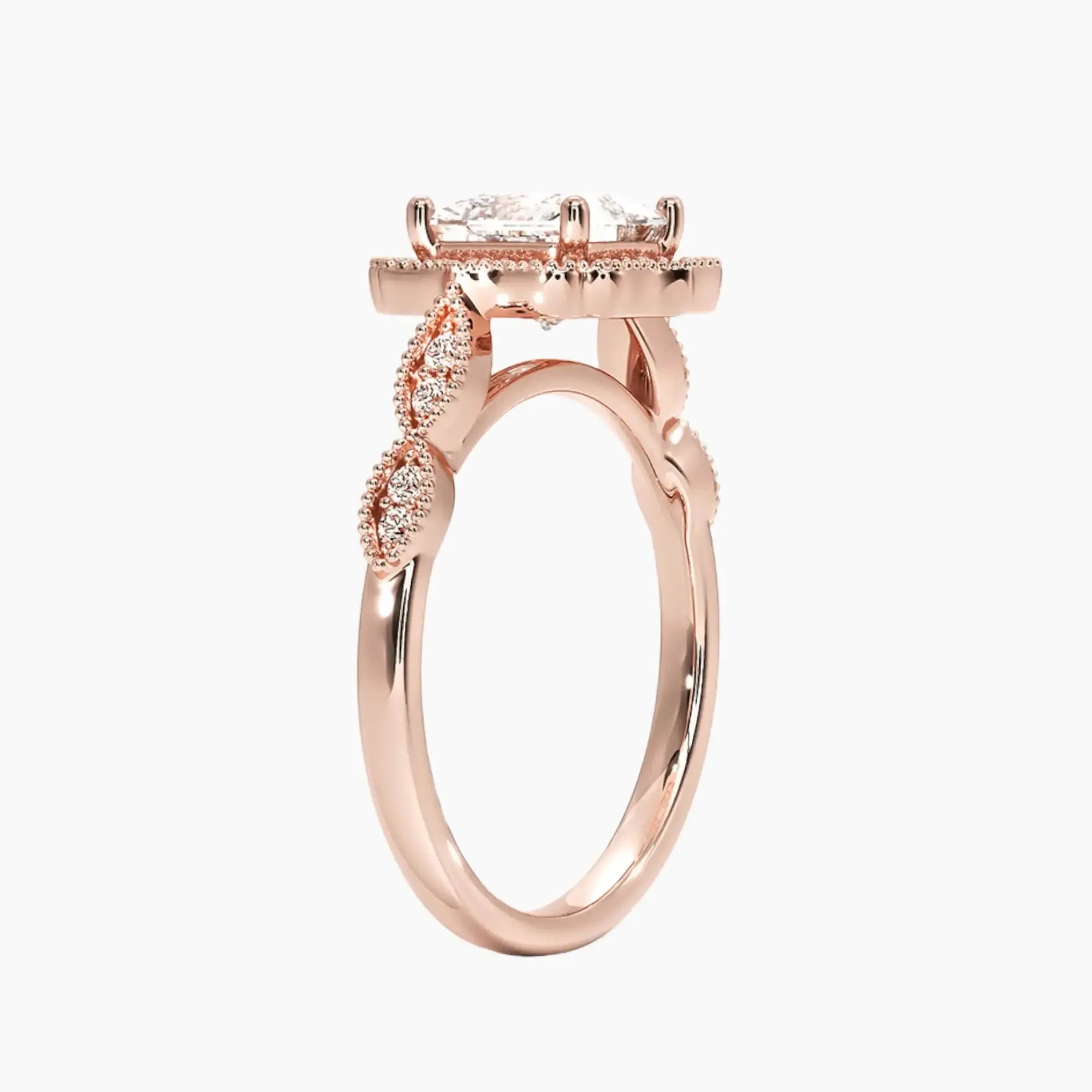 OBSER477 - Talitha Halo Princess engagement ring setting view 5