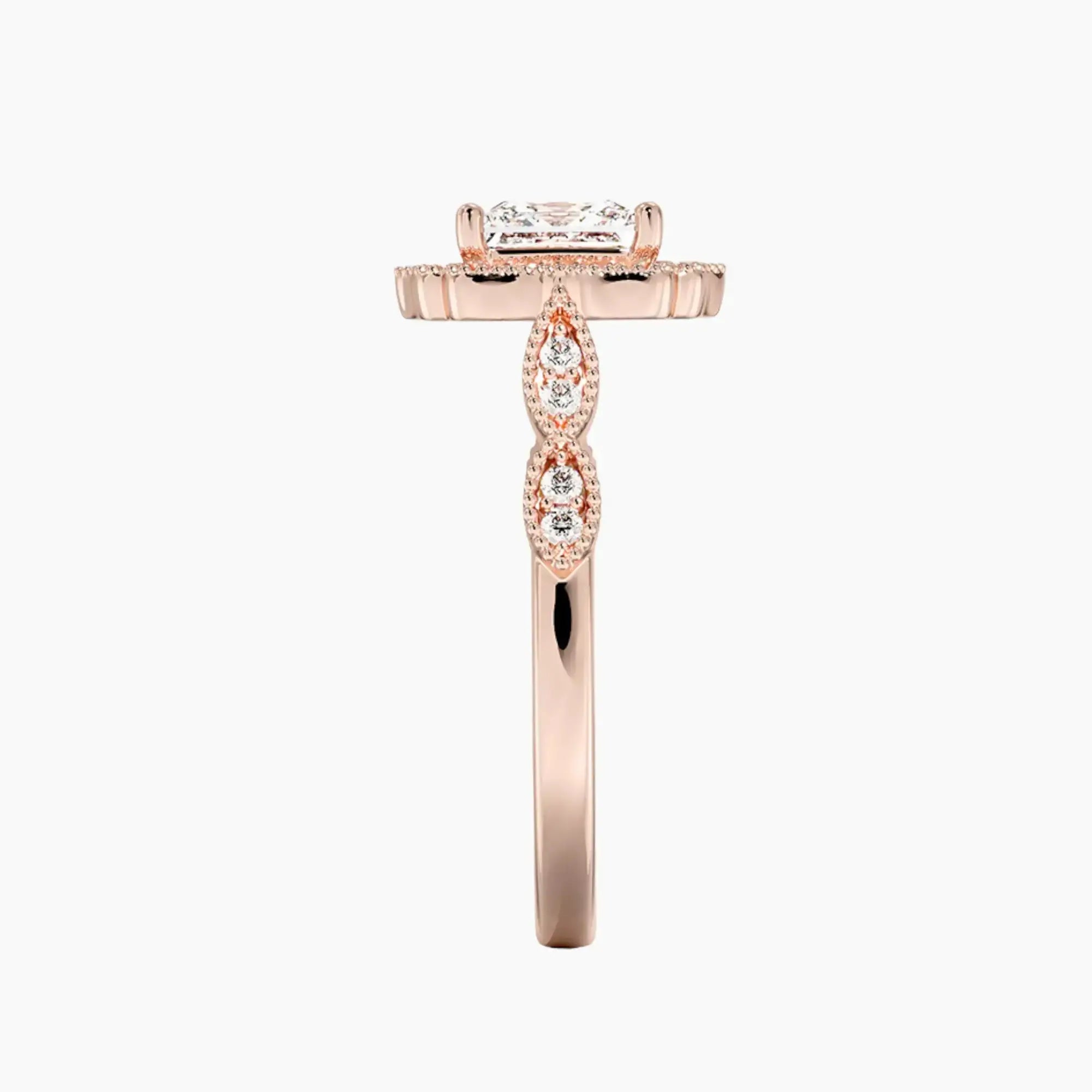 OBSER477 - Talitha Halo Princess engagement ring setting view 6