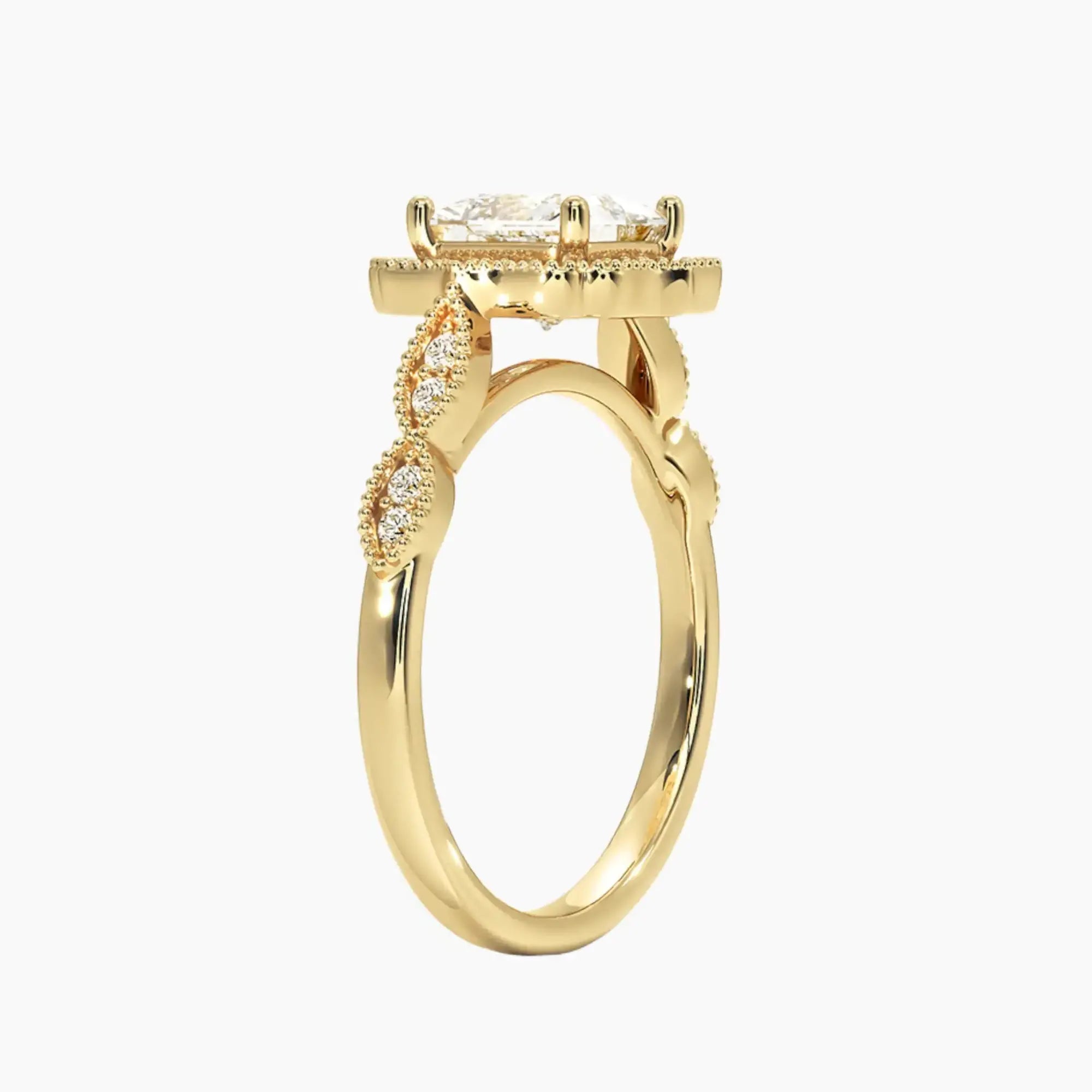 OBSER477 - Talitha Halo Princess engagement ring setting view 8