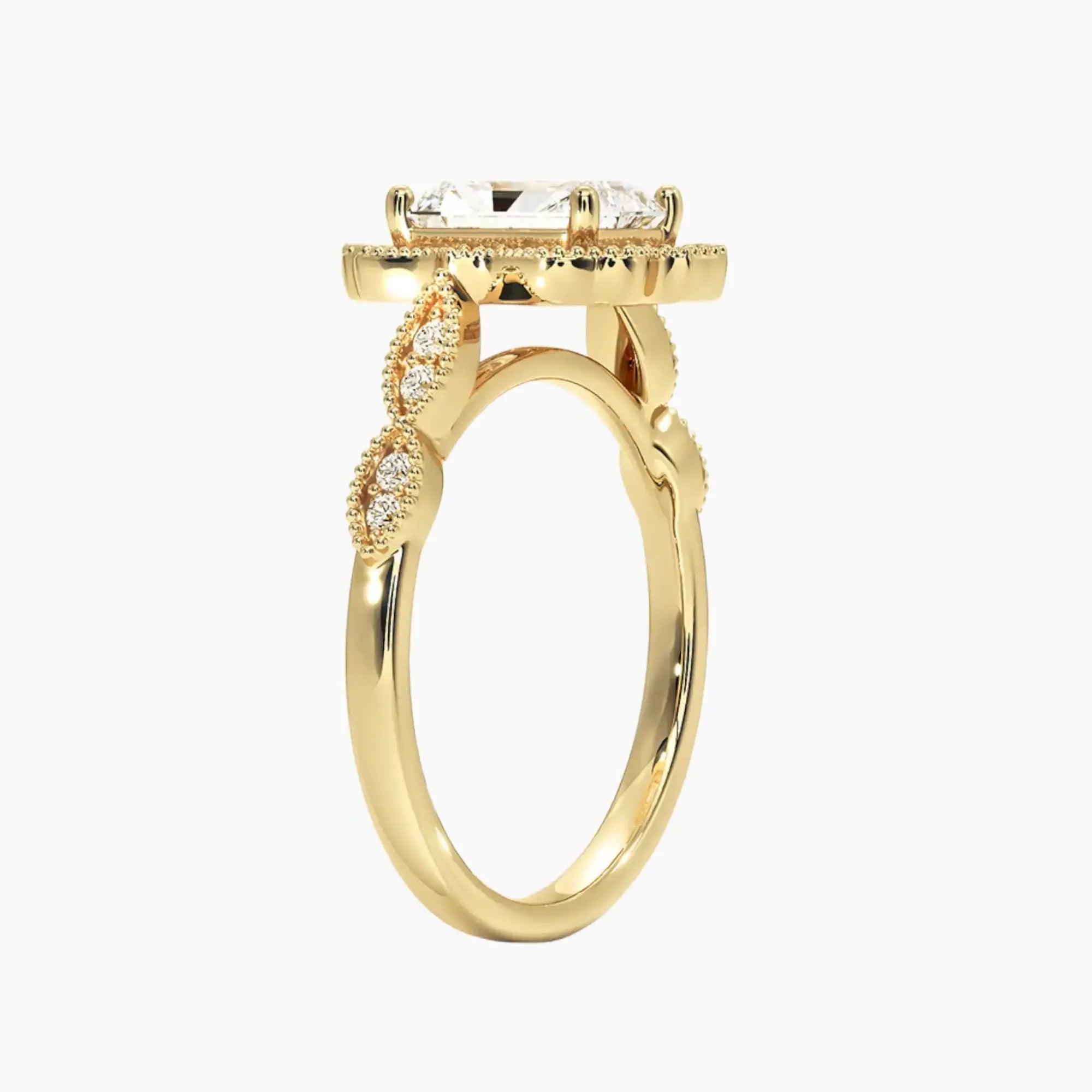 OBSER474 - Talitha Halo Radiant engagement ring setting view 8