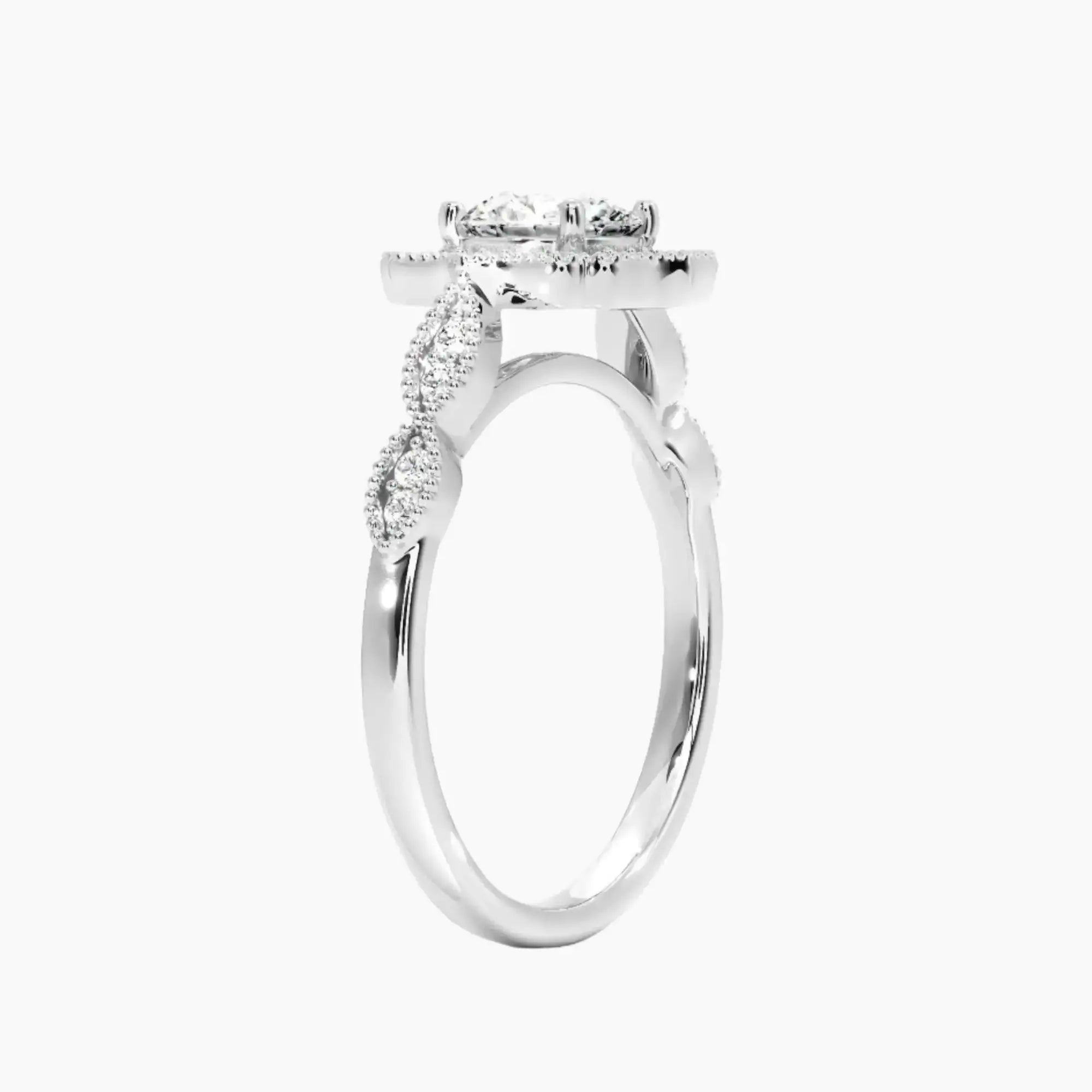 OBSER226 - Talitha Halo Round engagement ring setting view 2