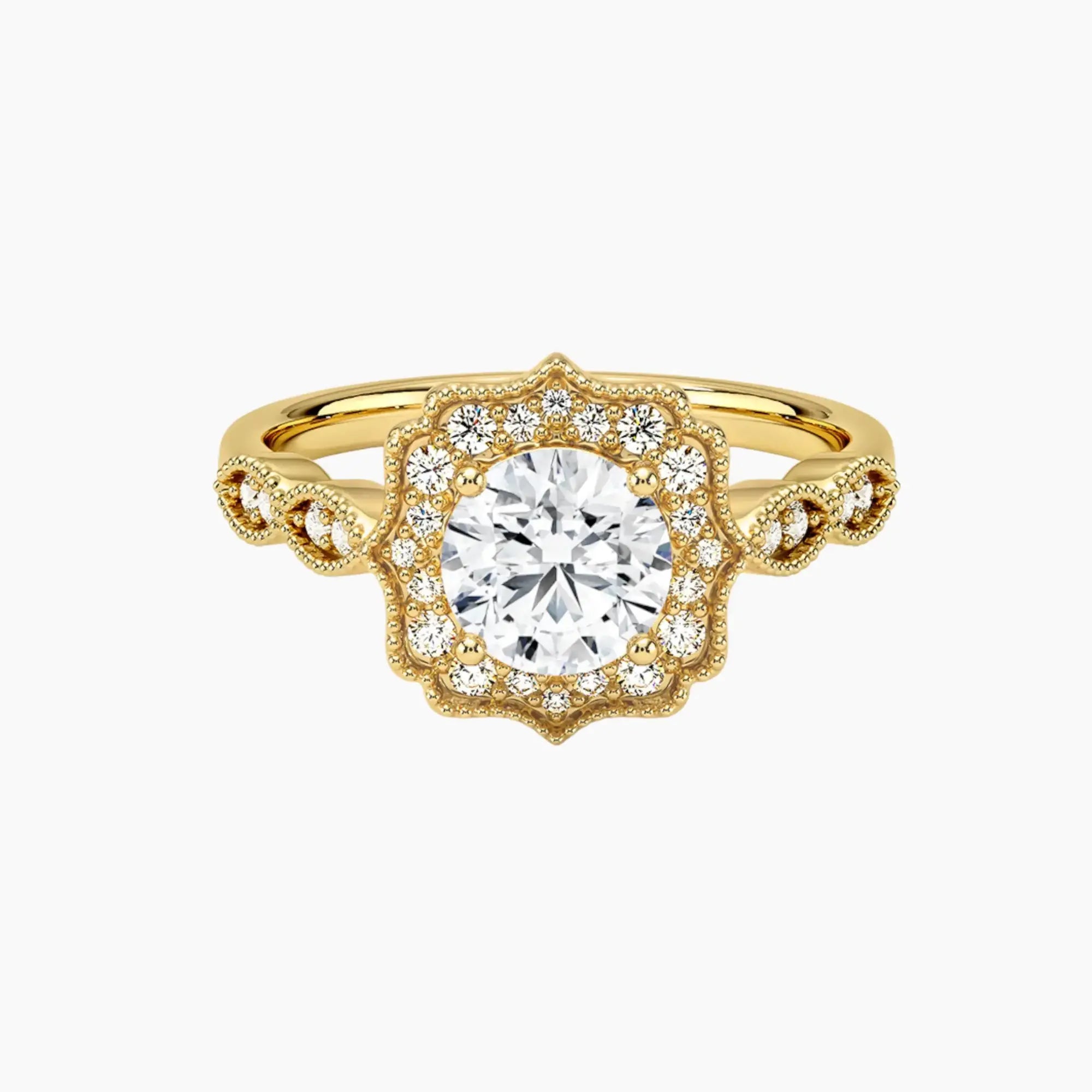 OBSER226 - Talitha Halo Round engagement ring setting view 7