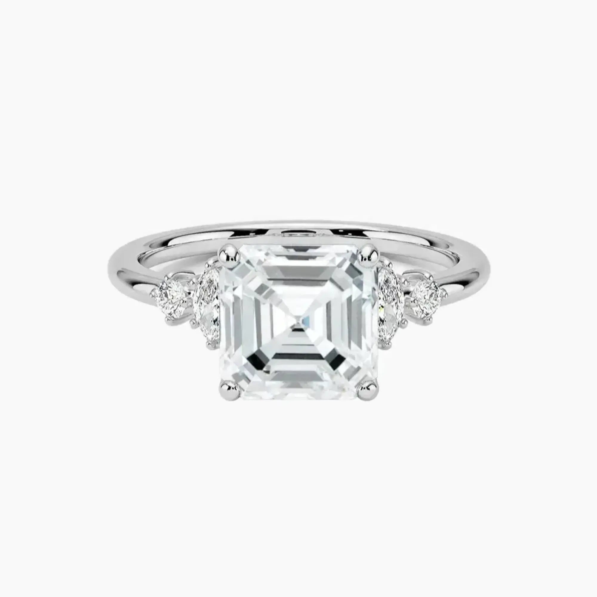 OBSER240 - Jordana Asscher engagement ring setting view 1
