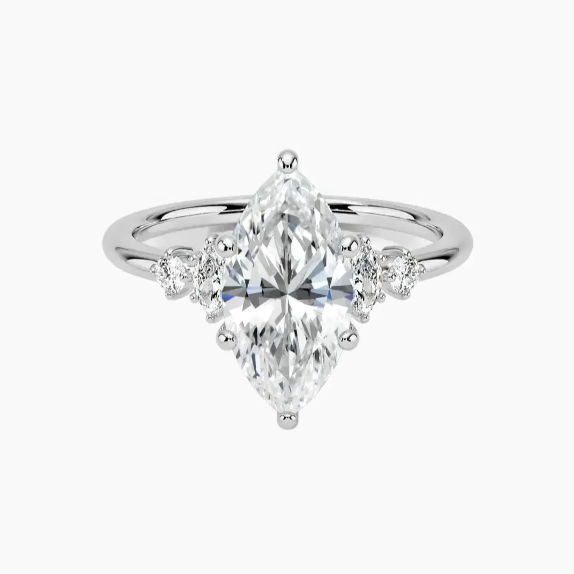 OBSER141 - Jordana Marquise engagement ring setting view 1