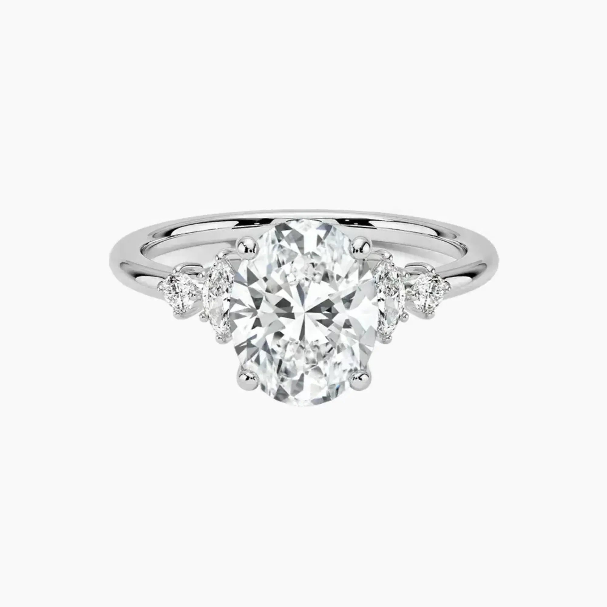 OBSER143 - Jordana Oval engagement ring setting view 1