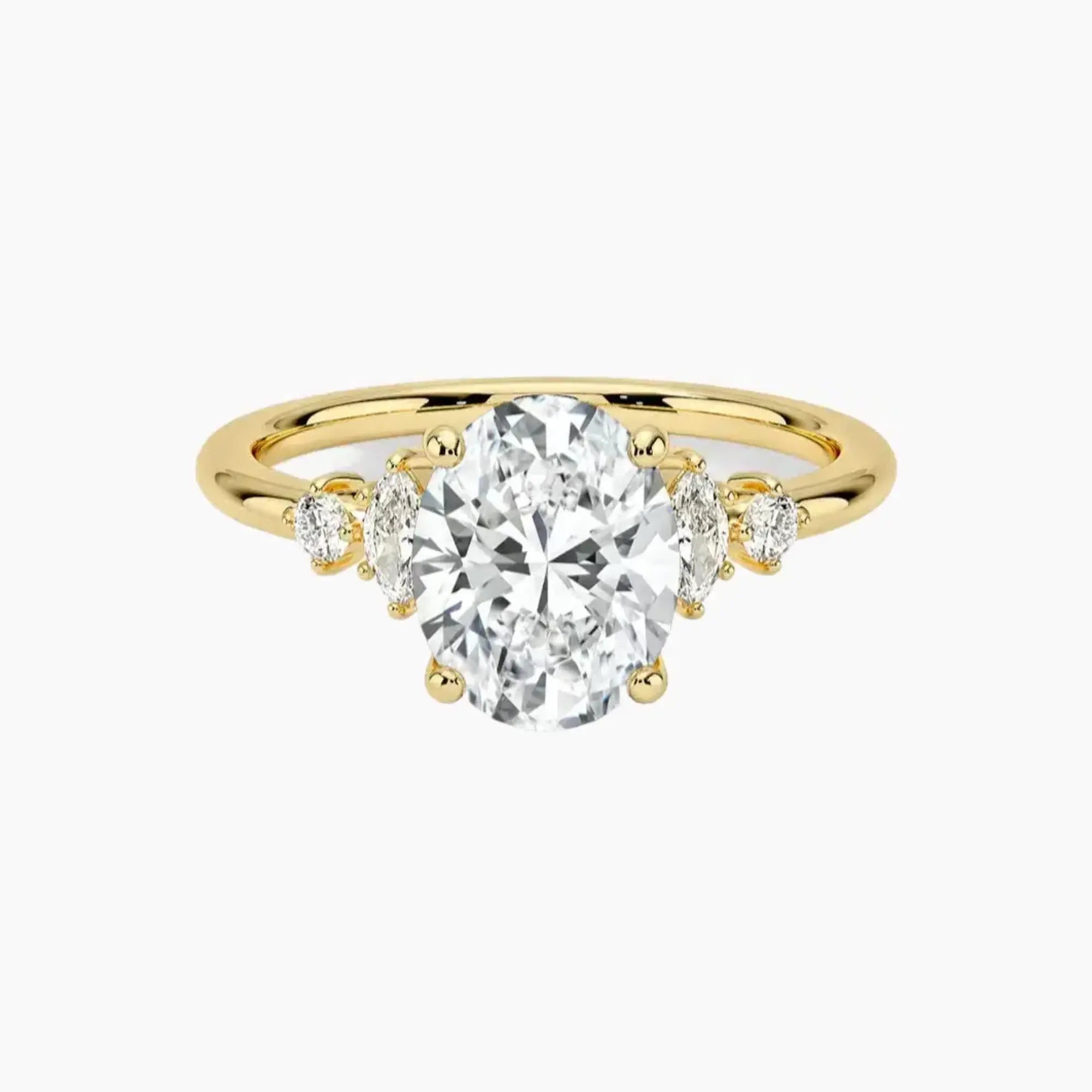 OBSER143 - Jordana Oval engagement ring setting view 7