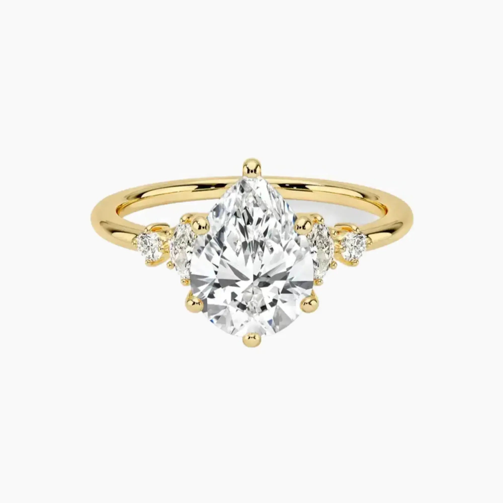 OBSER266 - Jordana Pear engagement ring setting view 7