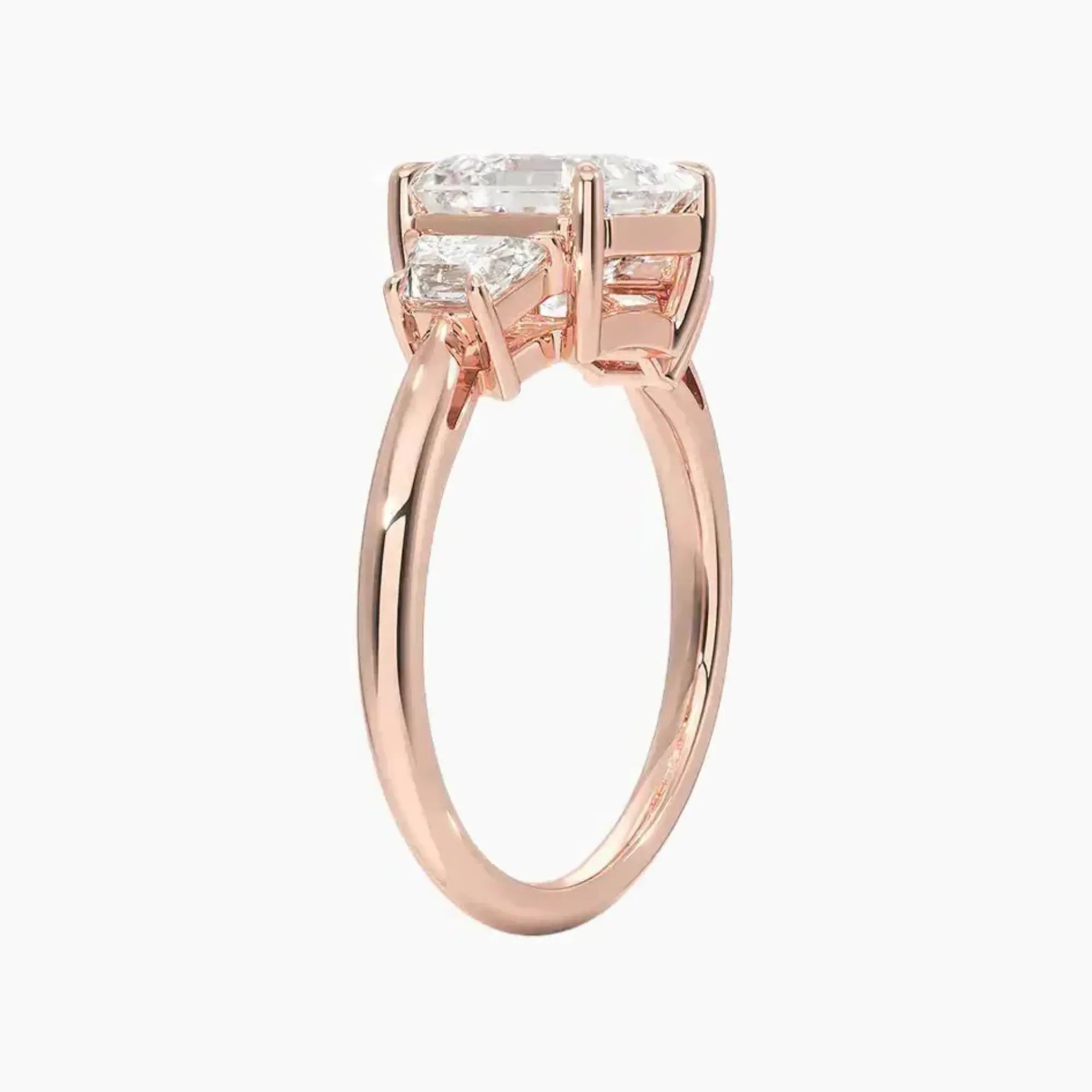 OBSER574 - Oriana Three Stone Asscher engagement ring setting view 5