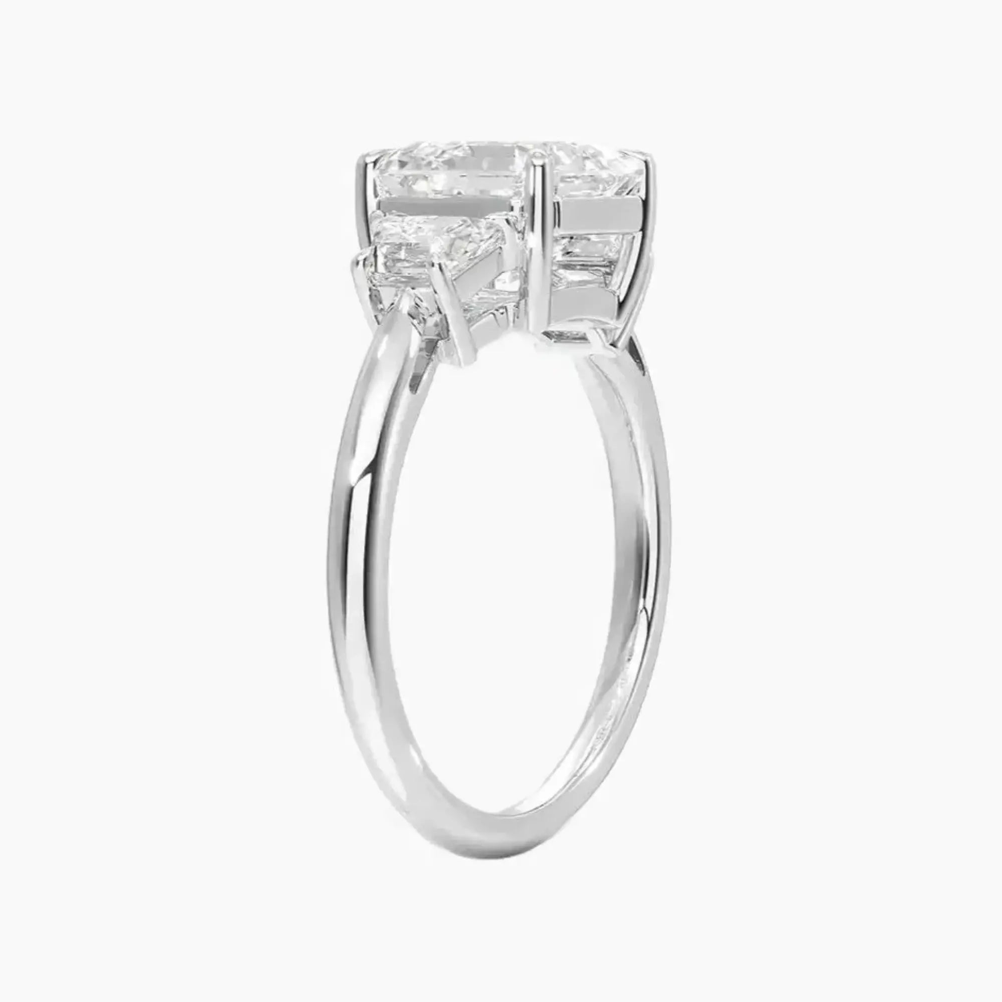 OBSER574 - Oriana Three Stone Asscher engagement ring setting view 2