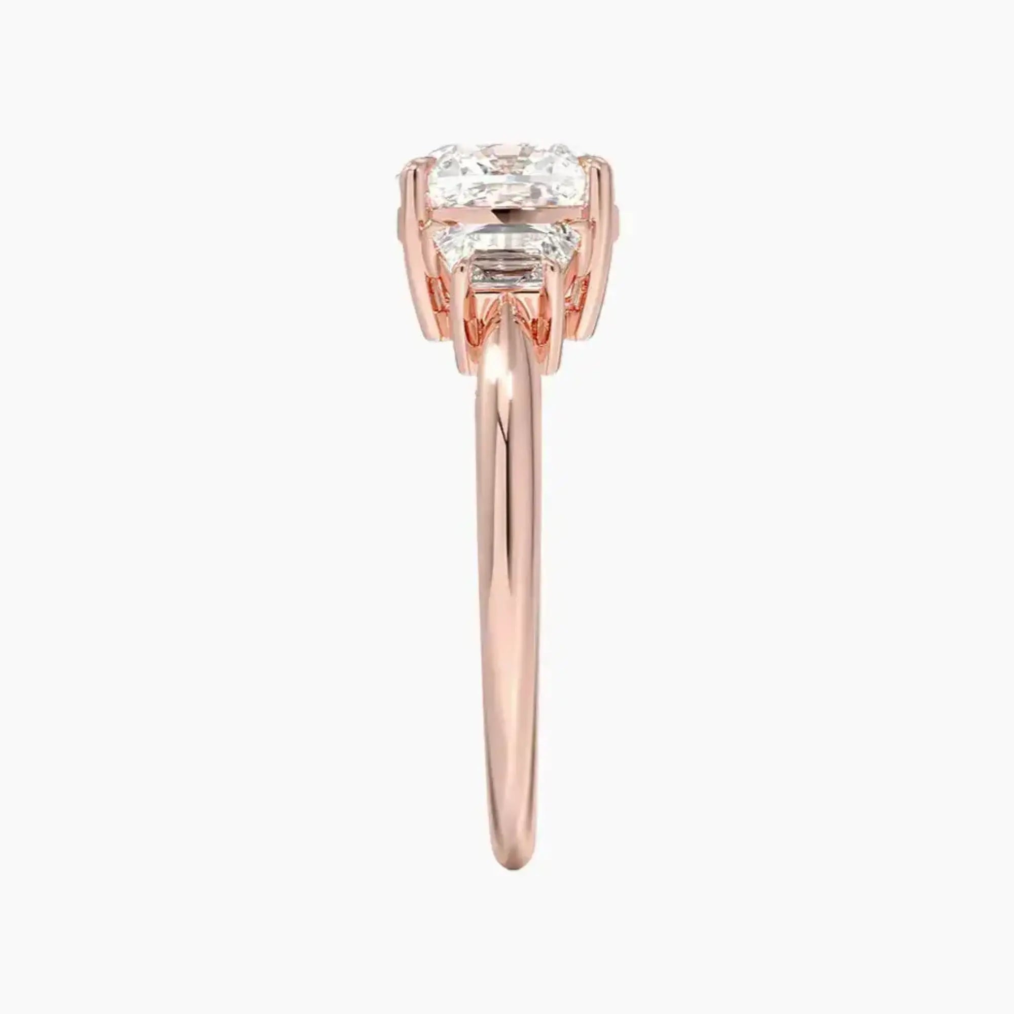 OBSER577 - Oriana Three Stone Cushion engagement ring setting view 6