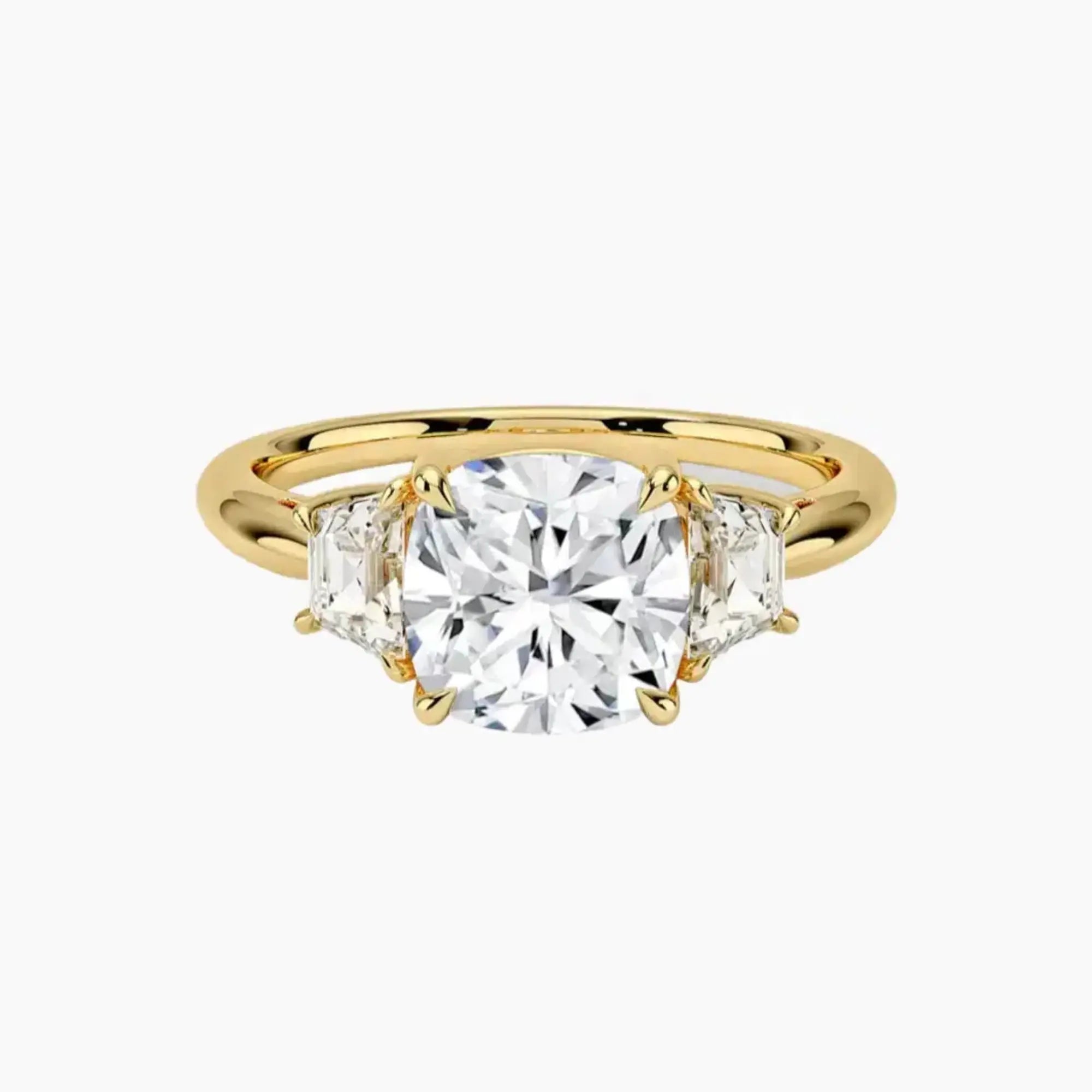 OBSER577 - Oriana Three Stone Cushion engagement ring setting view 7