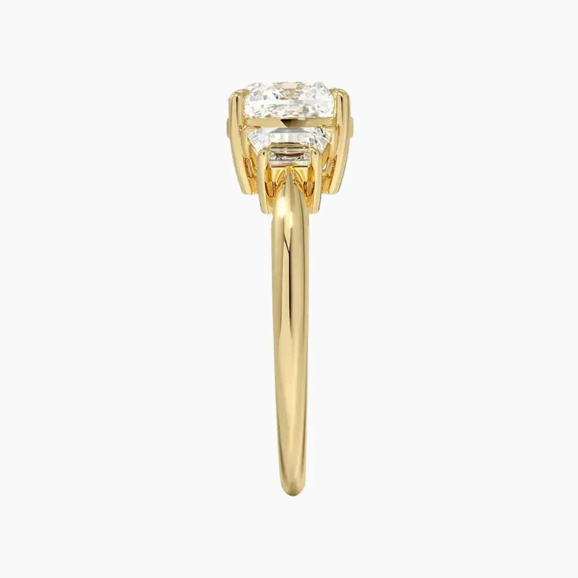 OBSER577 - Oriana Three Stone Cushion engagement ring setting view 9