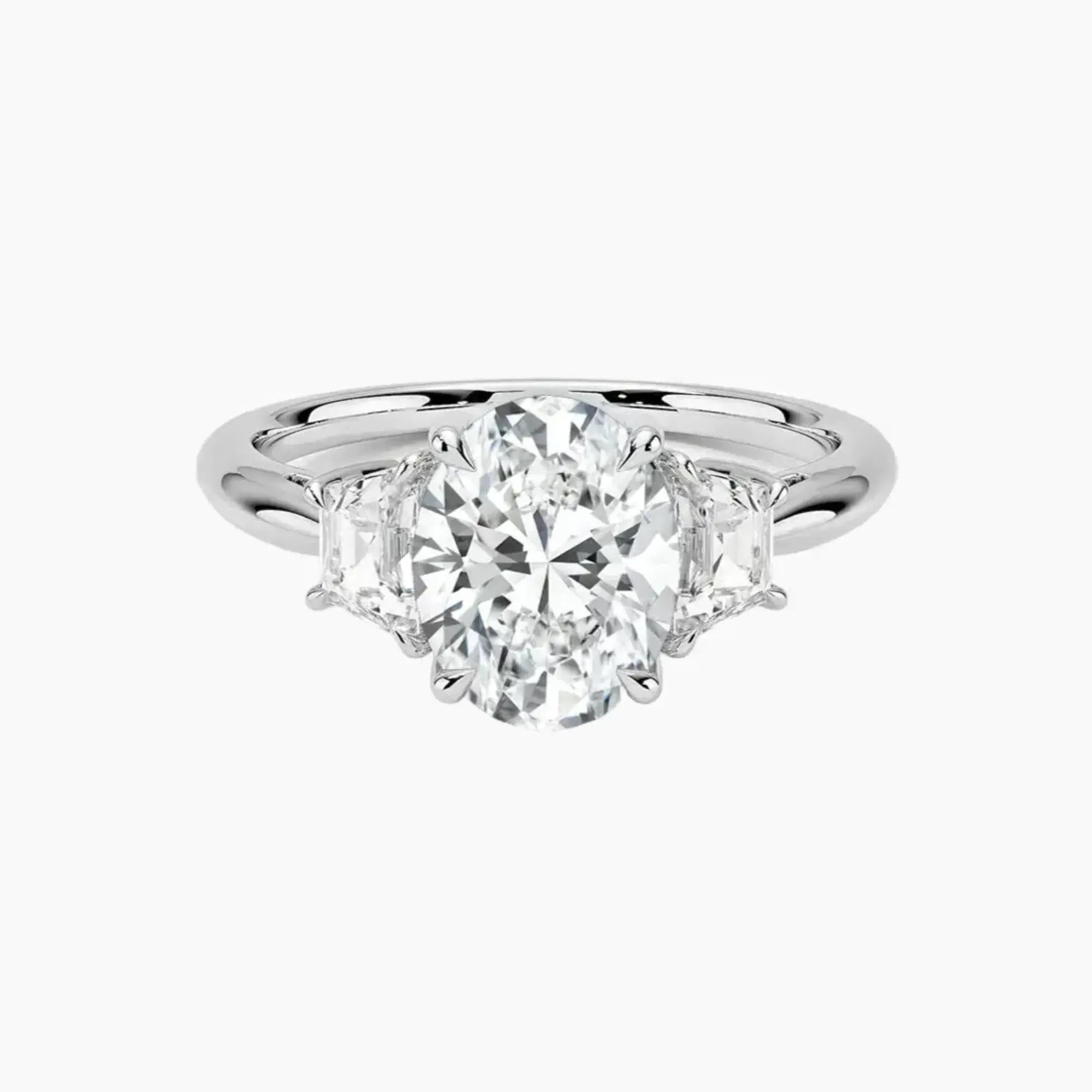 OBSER578 - Oriana Three Stone Oval engagement ring setting view 1