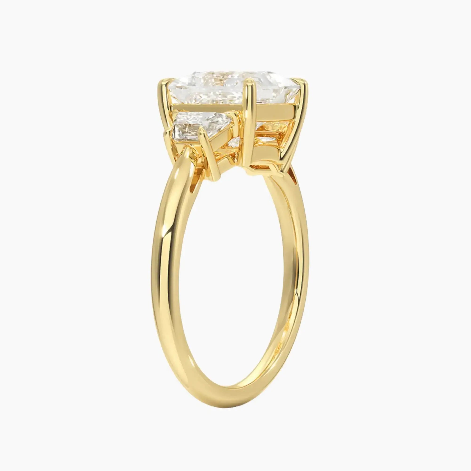 OBSER576 - Oriana Three Stone Princess engagement ring setting view 8