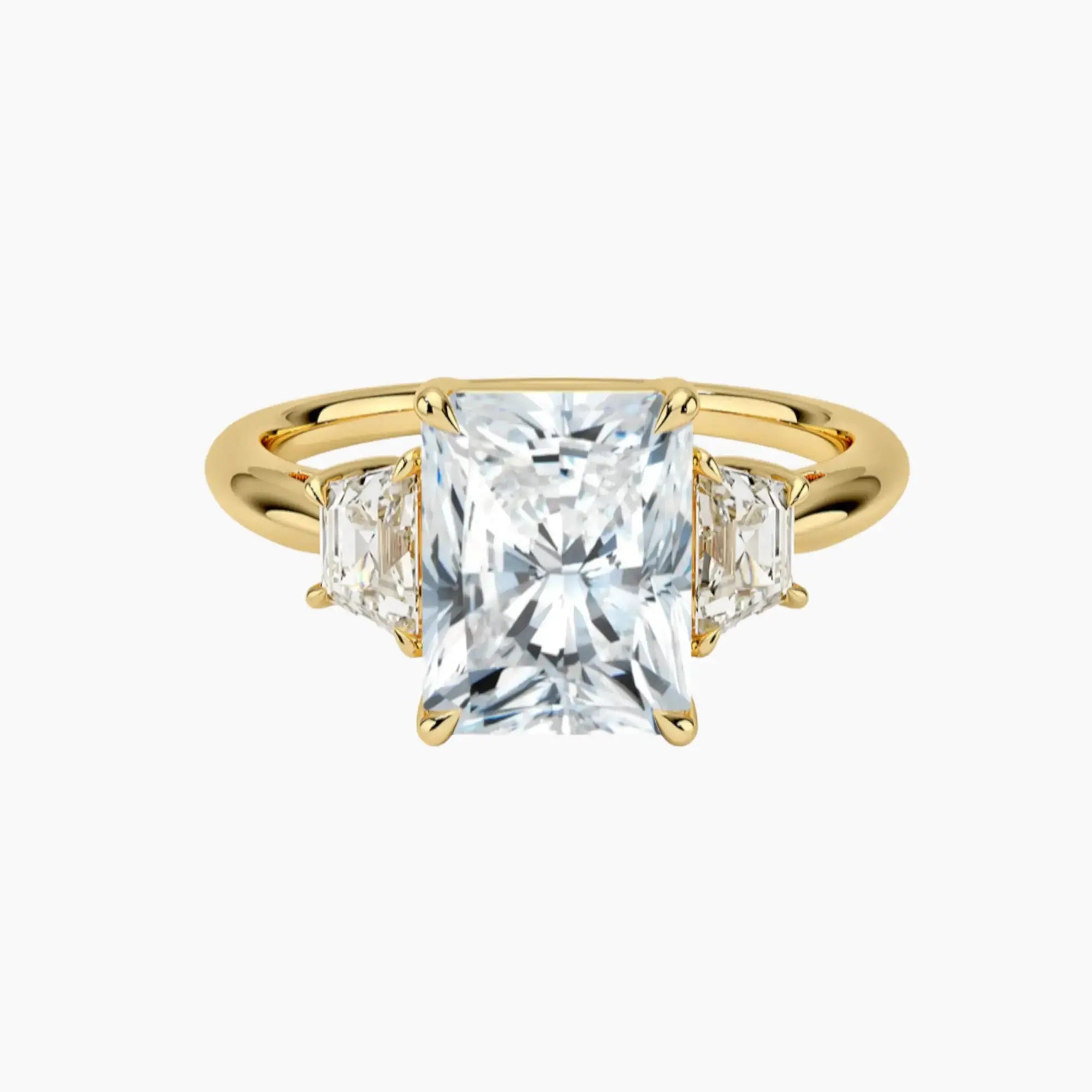 OBSER181 - Oriana Three Stone Radiant engagement ring setting view 7
