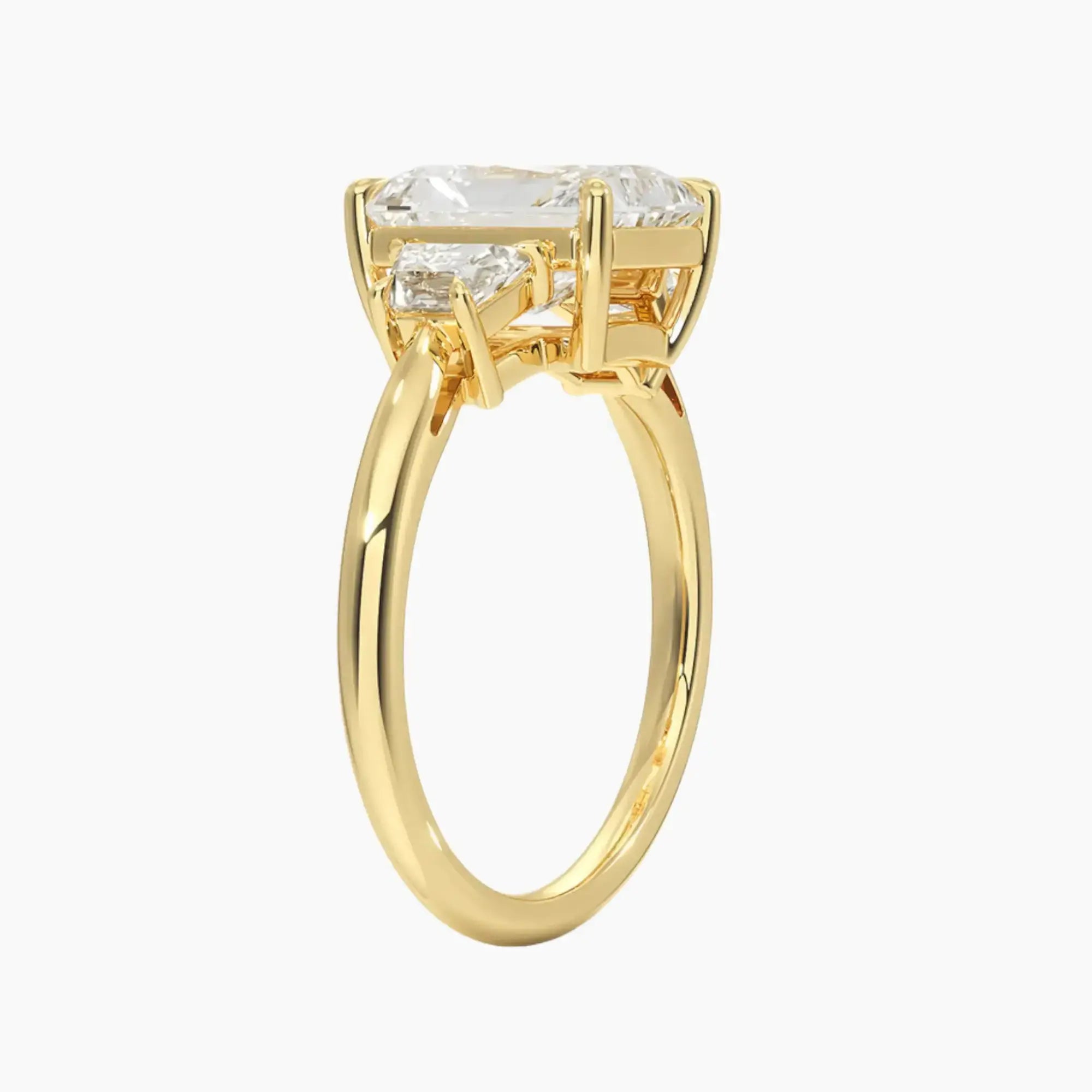 OBSER181 - Oriana Three Stone Radiant engagement ring setting view 8